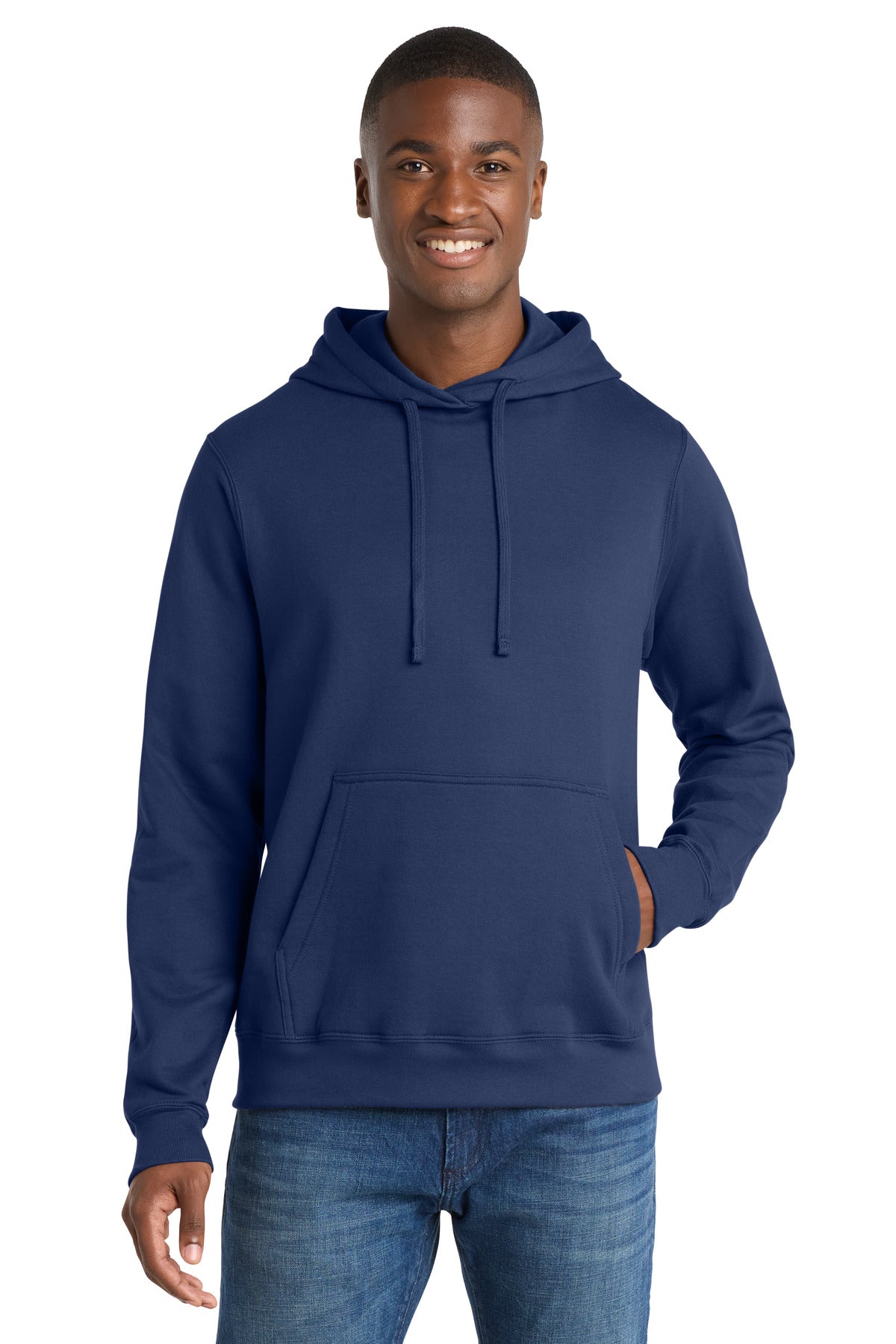 Port & Co Fan Favorite Fleece Pullover Hooded Sweatshirt. PC850H in Team Navy