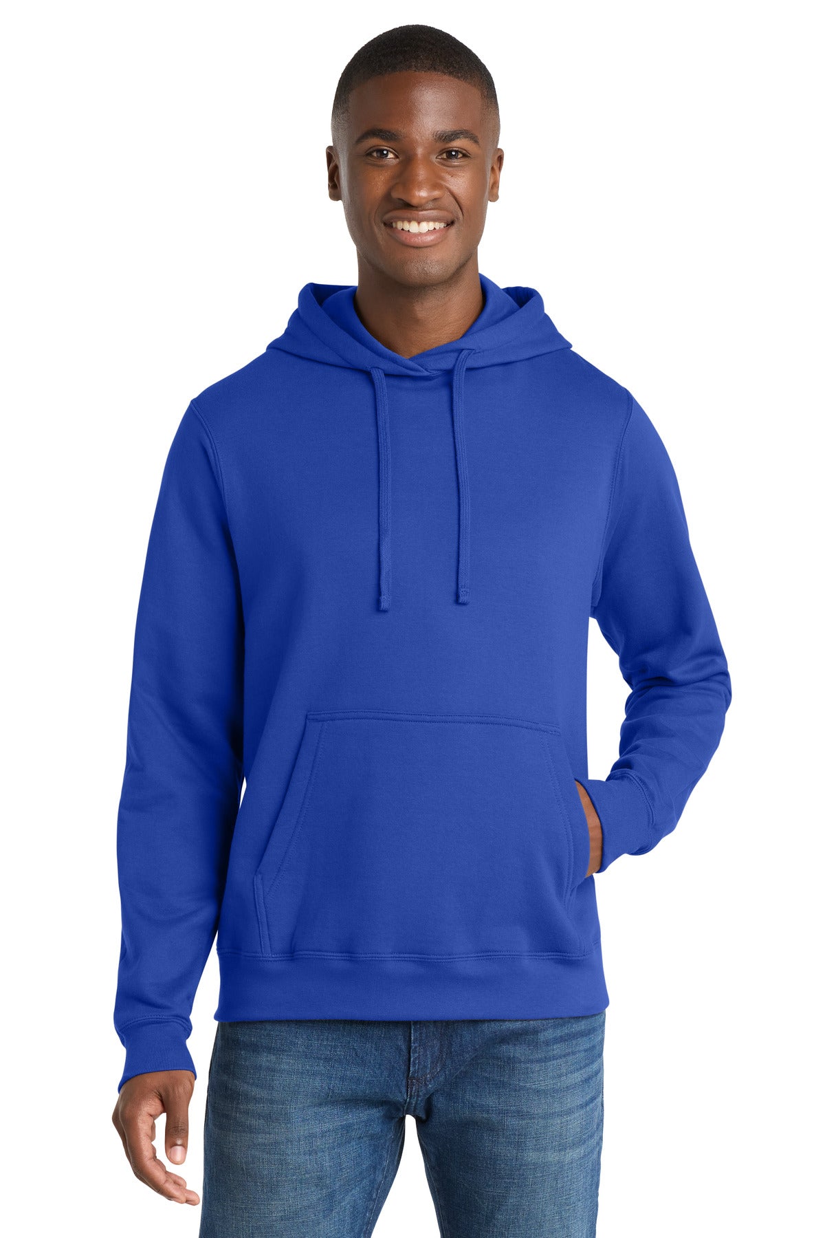 Port & Co Fan Favorite Fleece Pullover Hooded Sweatshirt. PC850H in True Royal