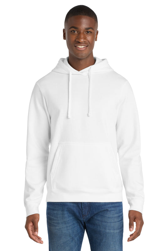Port & Co Fan Favorite Fleece Pullover Hooded Sweatshirt. PC850H in White