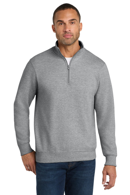 Port & Co Fan Favorite Fleece 1/4-Zip Pullover Sweatshirt. PC850Q in Athletic Heather