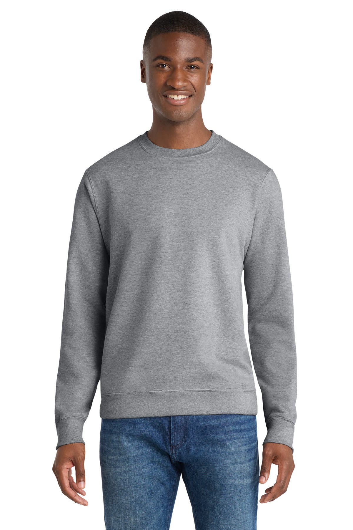 Port & Co Fan Favorite Fleece Crewneck Sweatshirt. PC850 in Athletic Heather