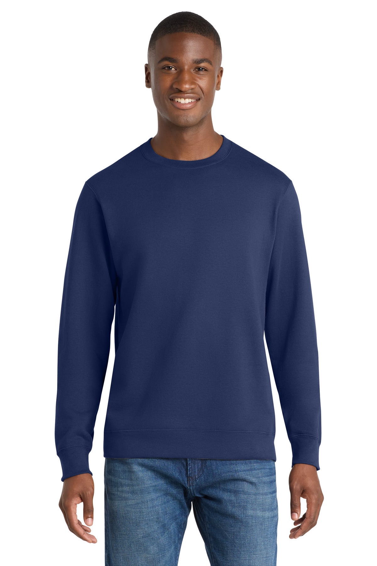 Port & Co Fan Favorite Fleece Crewneck Sweatshirt. PC850 in Team Navy