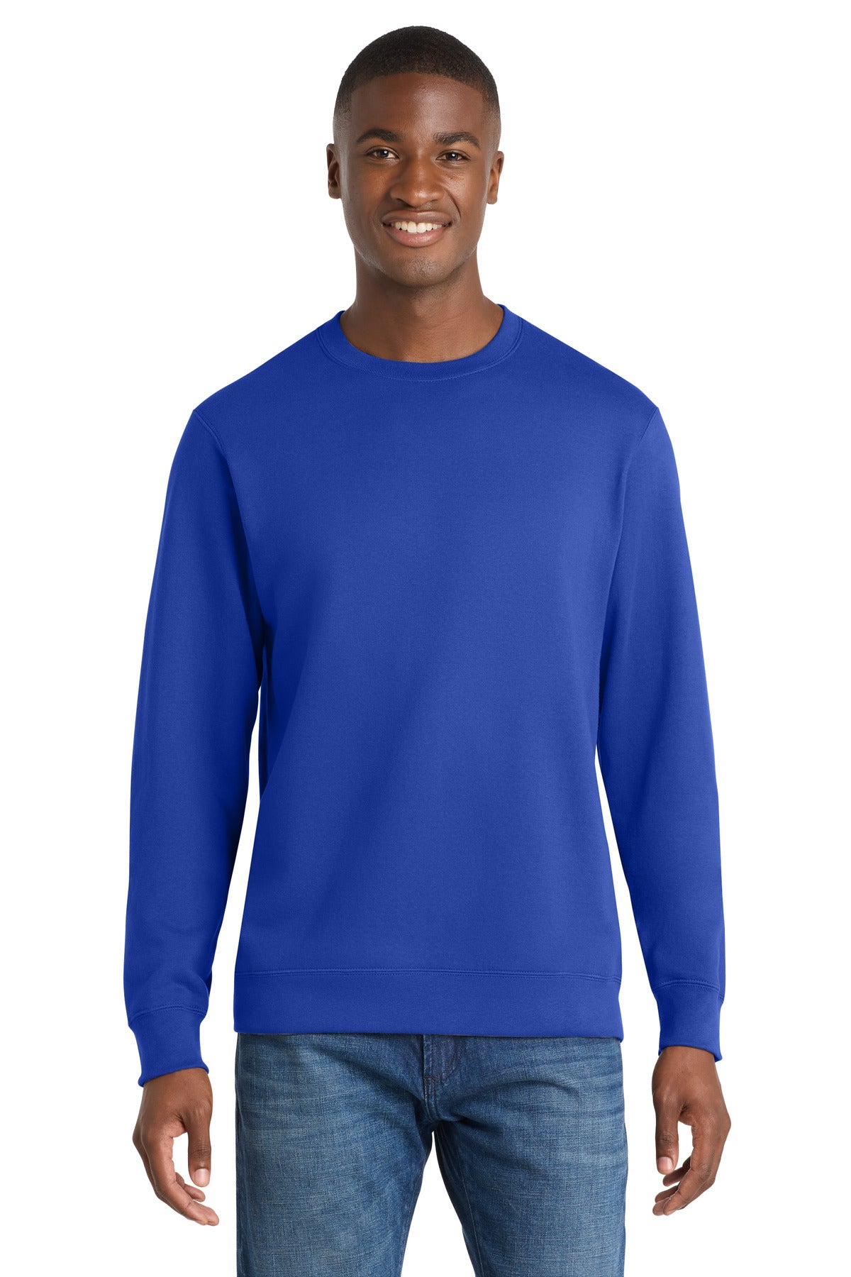 Port & Co Fan Favorite Fleece Crewneck Sweatshirt. PC850 in True Royal