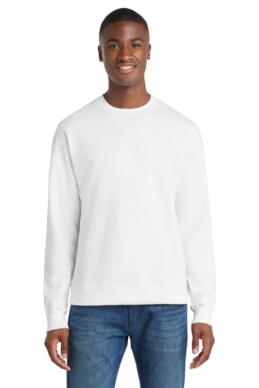 Port & Co Fan Favorite Fleece Crewneck Sweatshirt. PC850 in White
