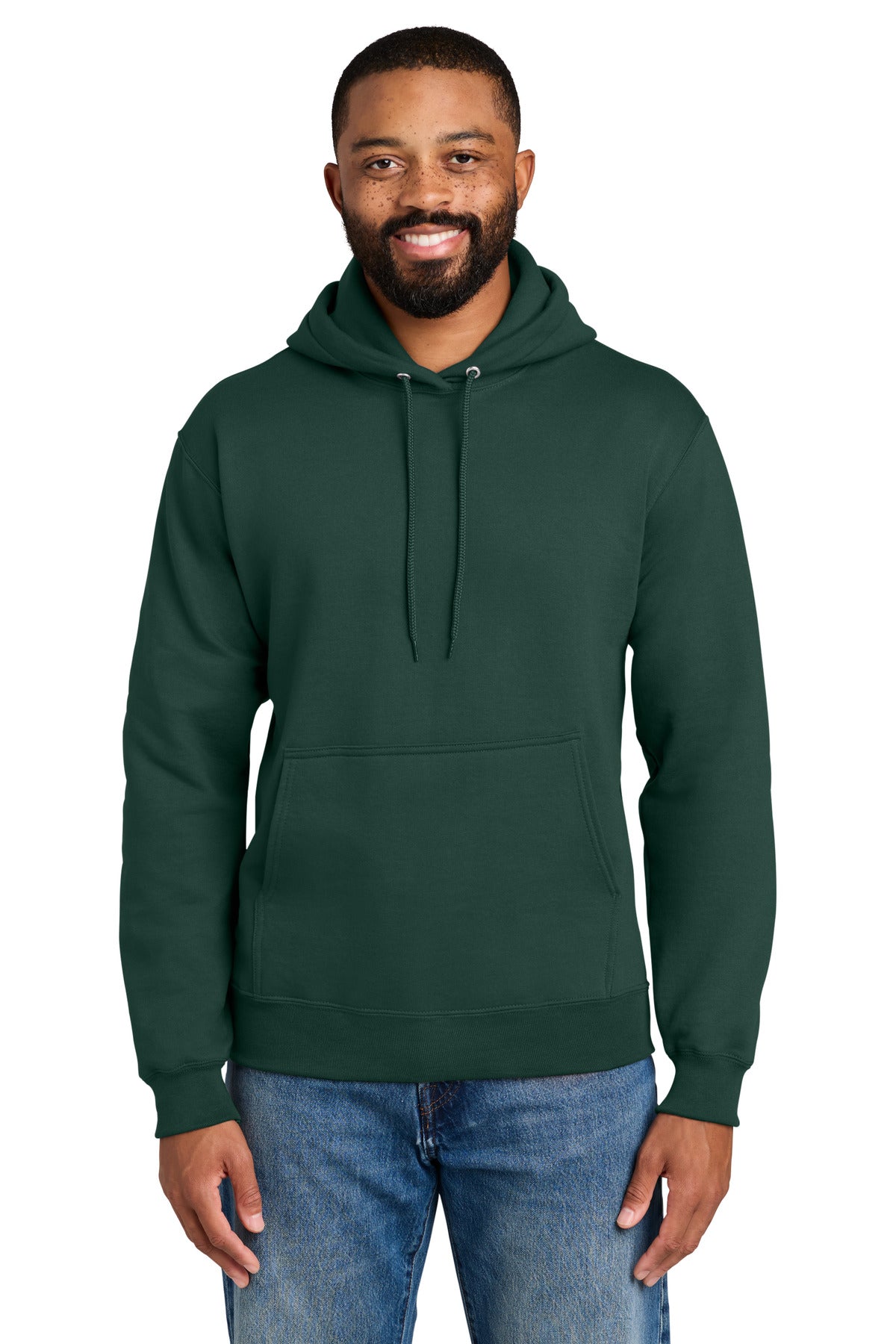 Port & Co Tall Essential Fleece Pullover Hooded Sweatshirt. PC90HT in Dark Green
