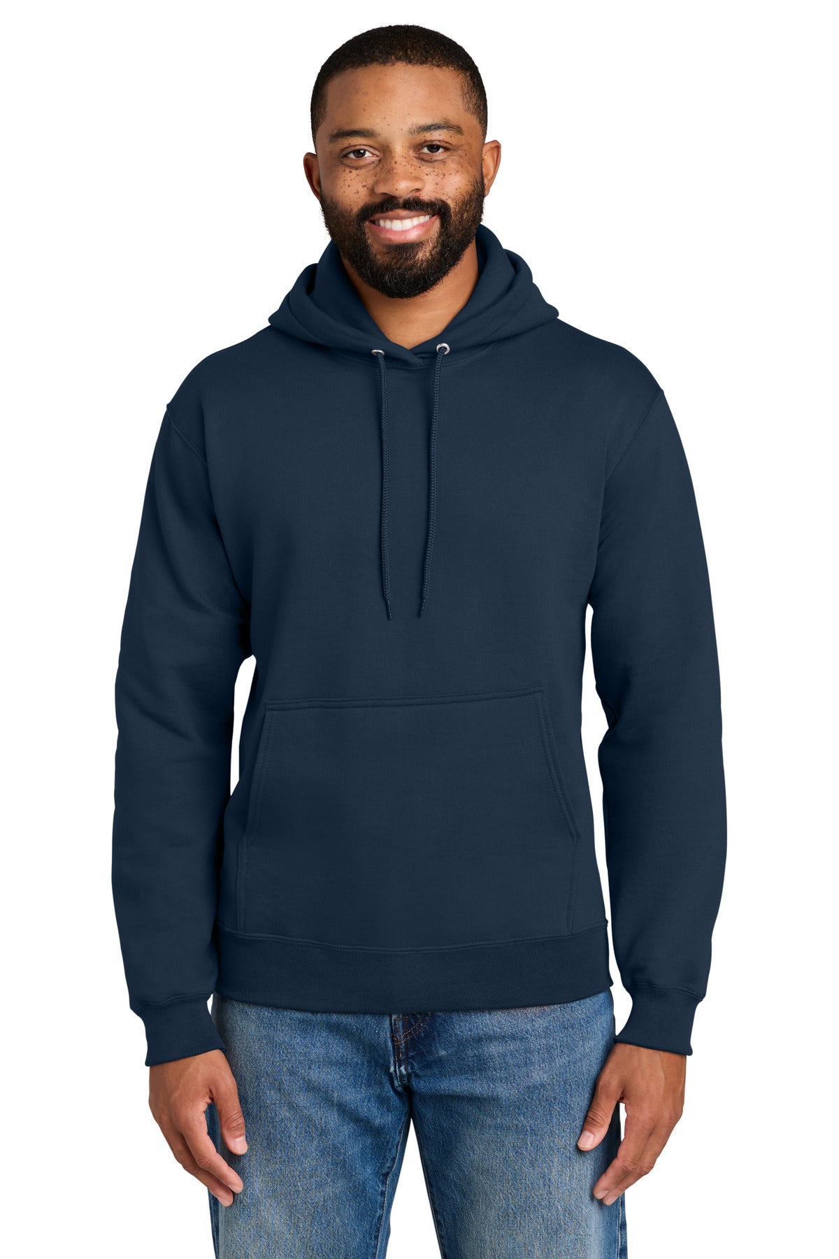 Port & Co Tall Essential Fleece Pullover Hooded Sweatshirt. PC90HT in Navy