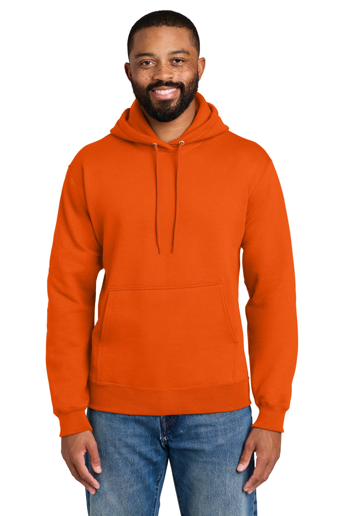 Port & Co Tall Essential Fleece Pullover Hooded Sweatshirt. PC90HT in Orange
