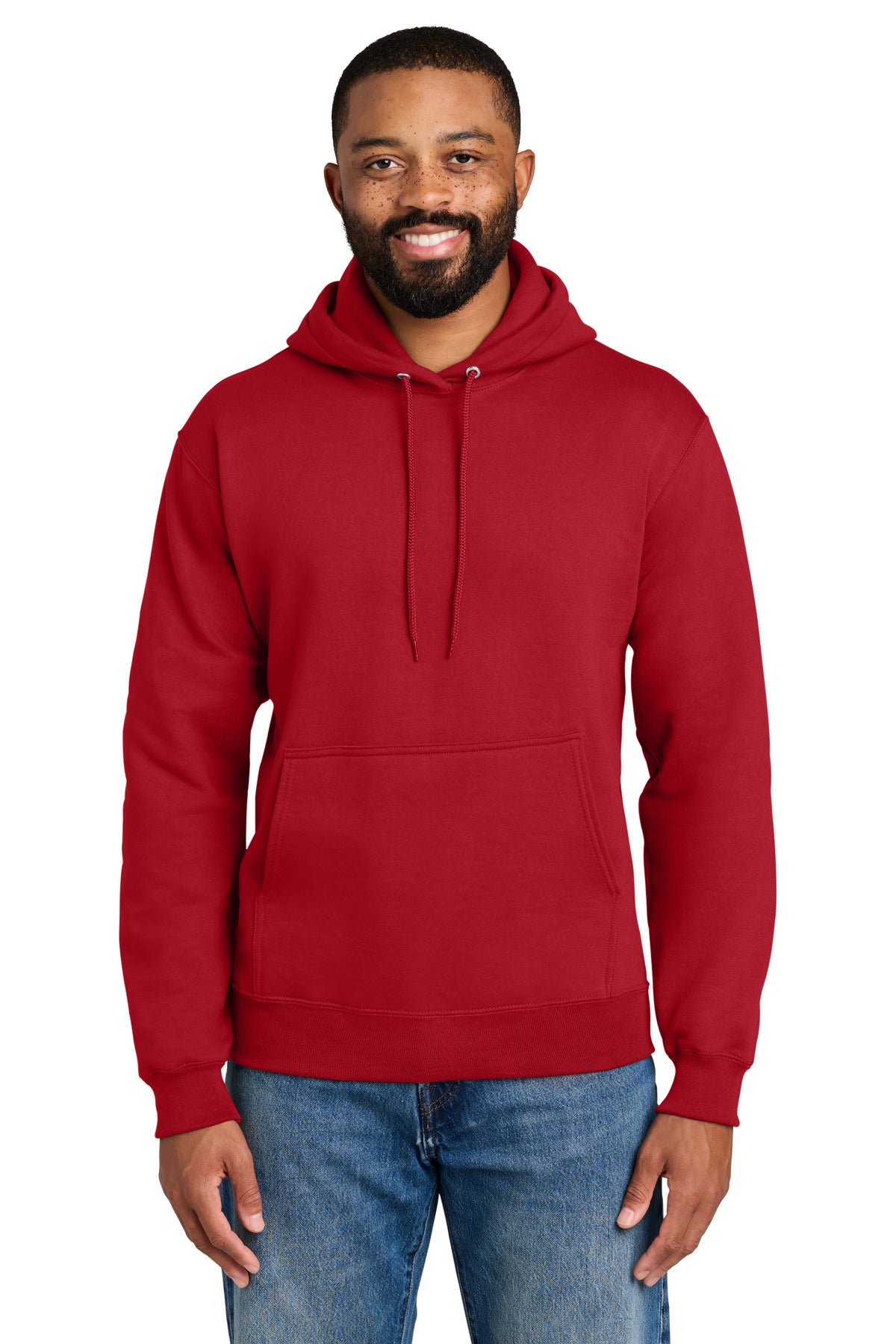 Port & Co Tall Essential Fleece Pullover Hooded Sweatshirt. PC90HT in Red