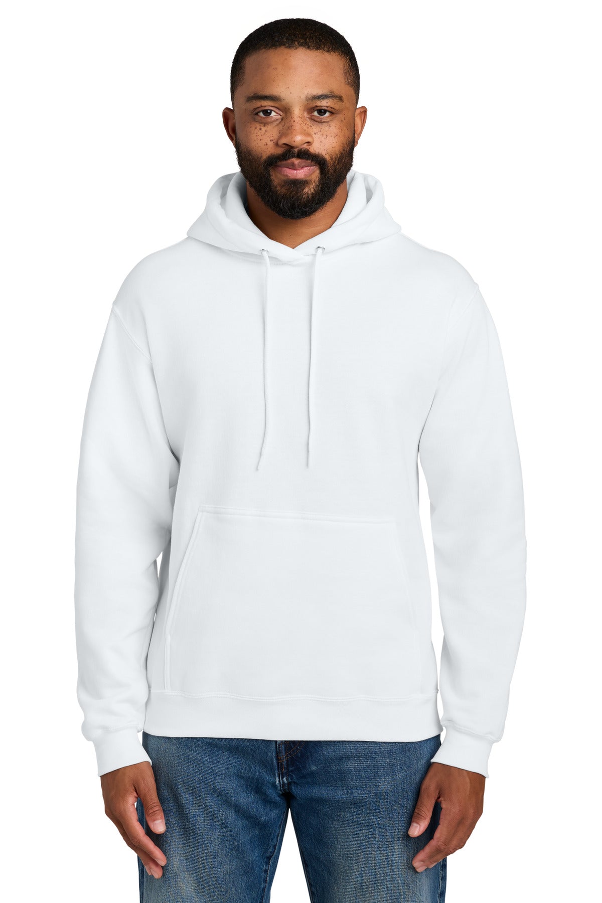 Port & Co Tall Essential Fleece Pullover Hooded Sweatshirt. PC90HT in White