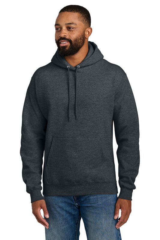 Port & Co Essential Fleece Pullover Hooded Sweatshirt.  PC90H in Dark Heather Grey