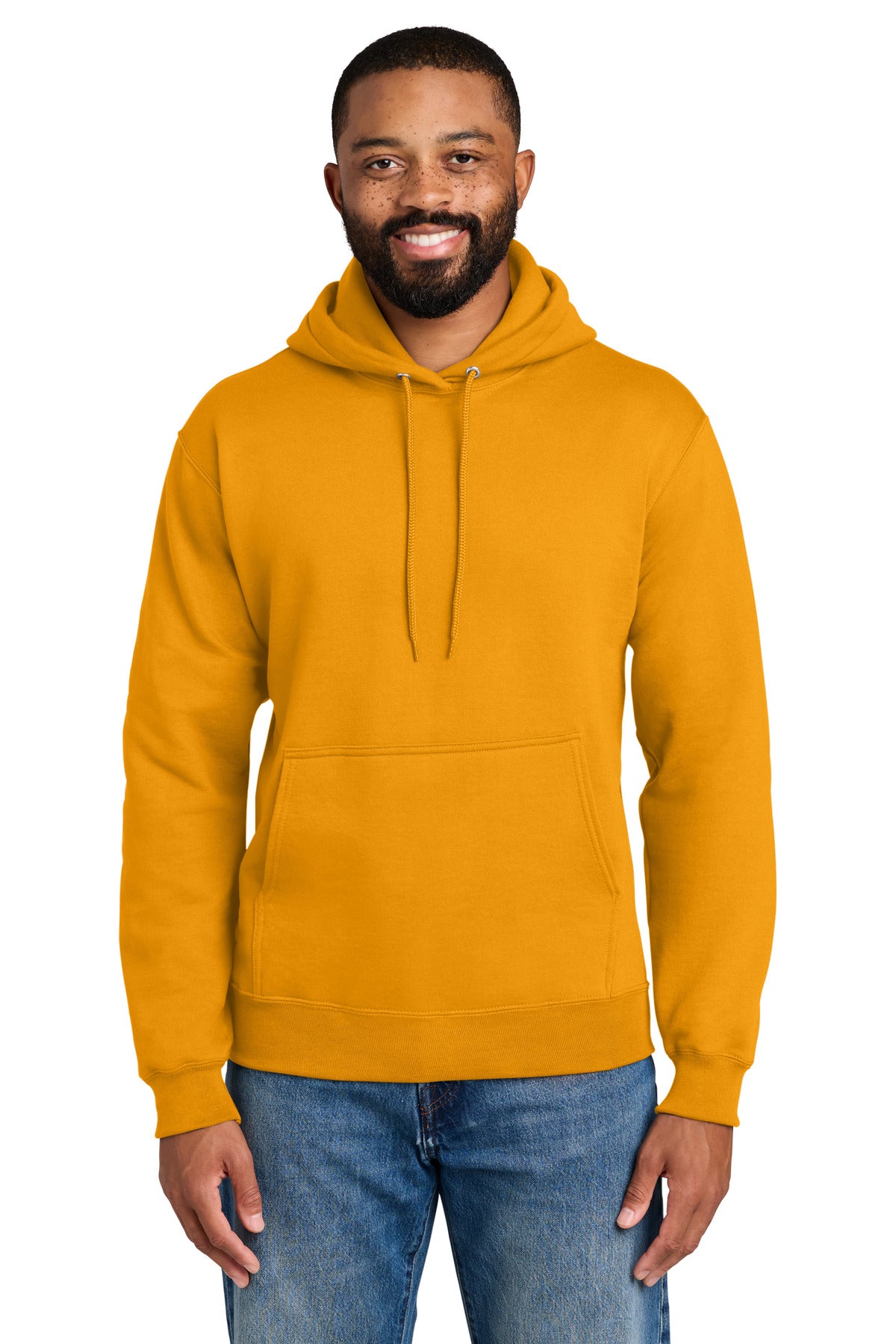 Port & Co Essential Fleece Pullover Hooded Sweatshirt.  PC90H in Gold