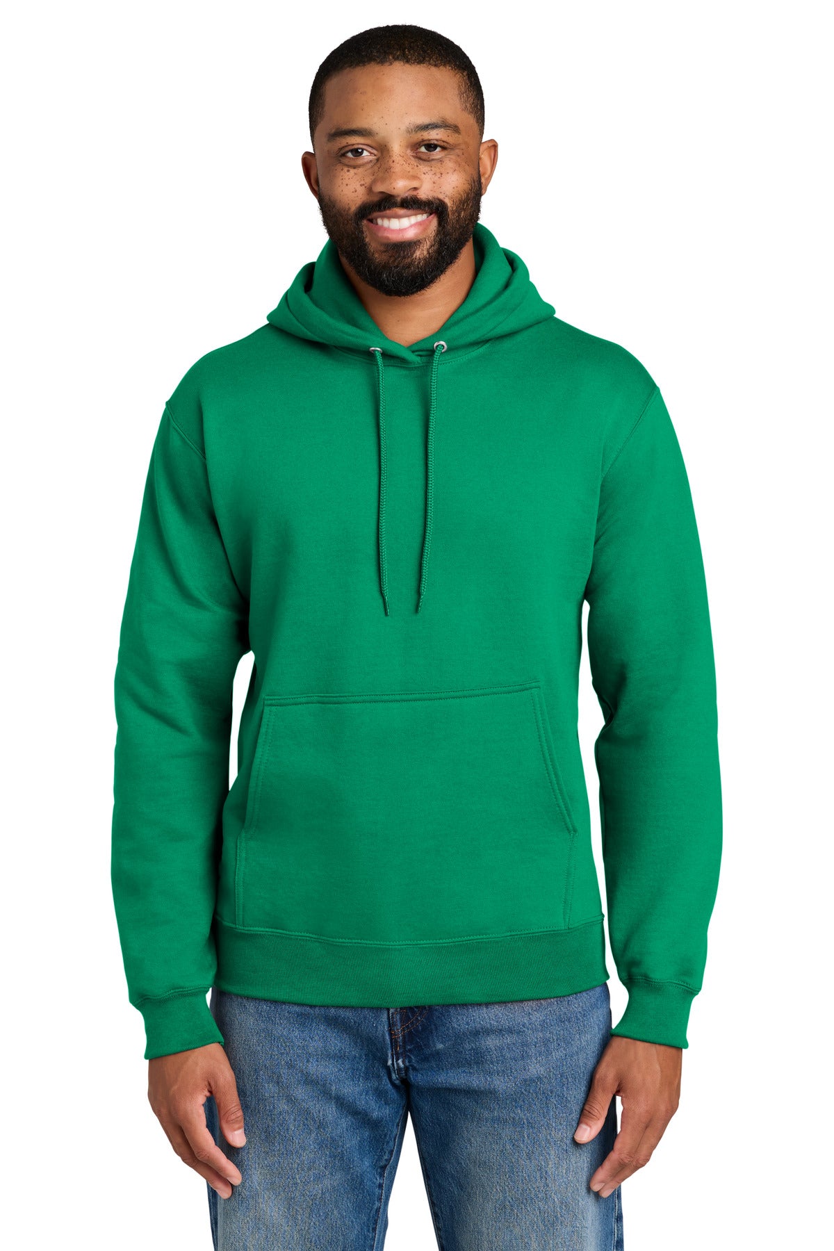 Port & Co Essential Fleece Pullover Hooded Sweatshirt.  PC90H in Kelly