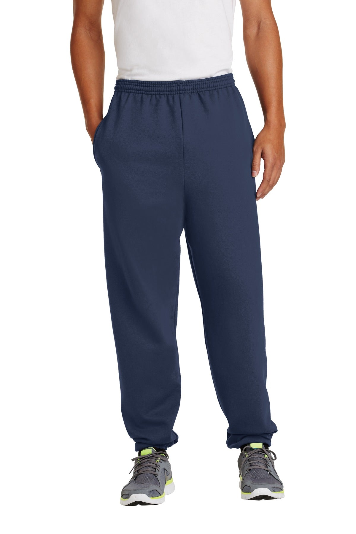 Port & Co Essential Fleece Sweatpant with Pockets.  PC90P in Navy