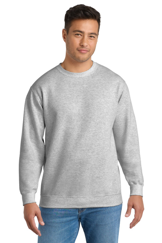 Port & Co Tall Essential Fleece Crewneck Sweatshirt. PC90T in Ash