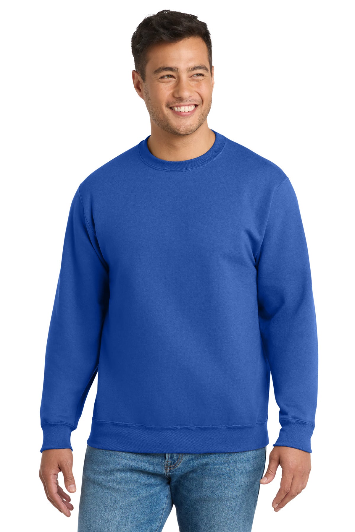 Port & Co Essential Fleece Crewneck Sweatshirt.  PC90 in Royal