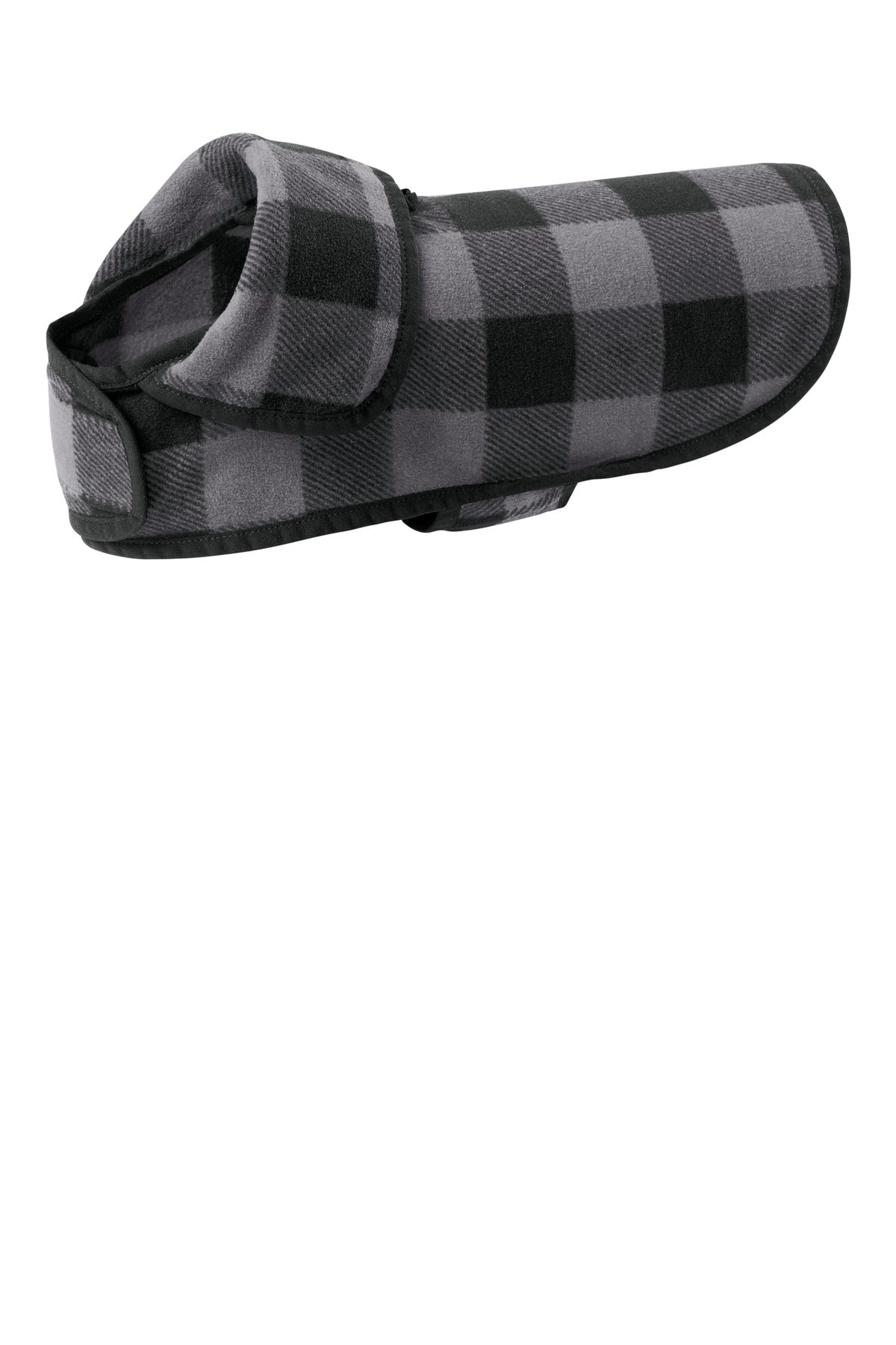 Port Authority Pet Fleece Jacket PE100 in Grey/ Black Buffalo Check