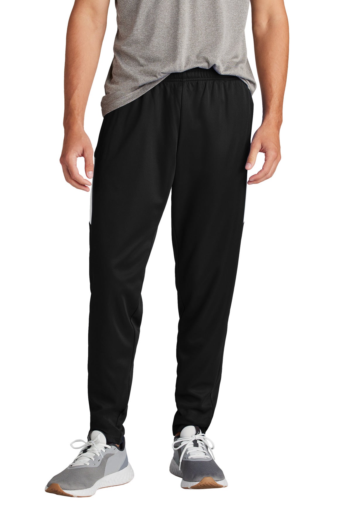 Sport-Tek Travel Pant PST800 in Black/ White
