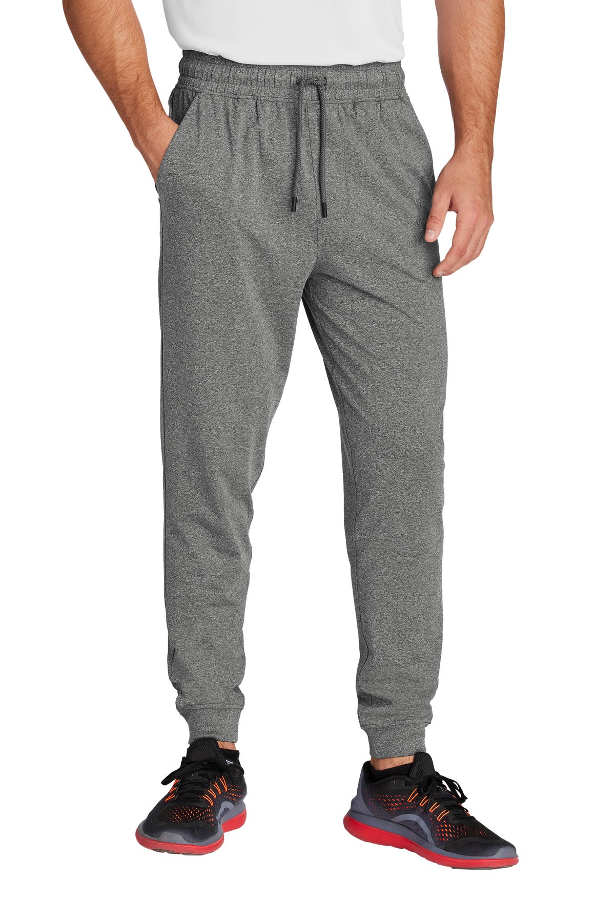 Sport-Tek Sport-Wick Stretch Jogger PST858 in Charcoal Grey Heather