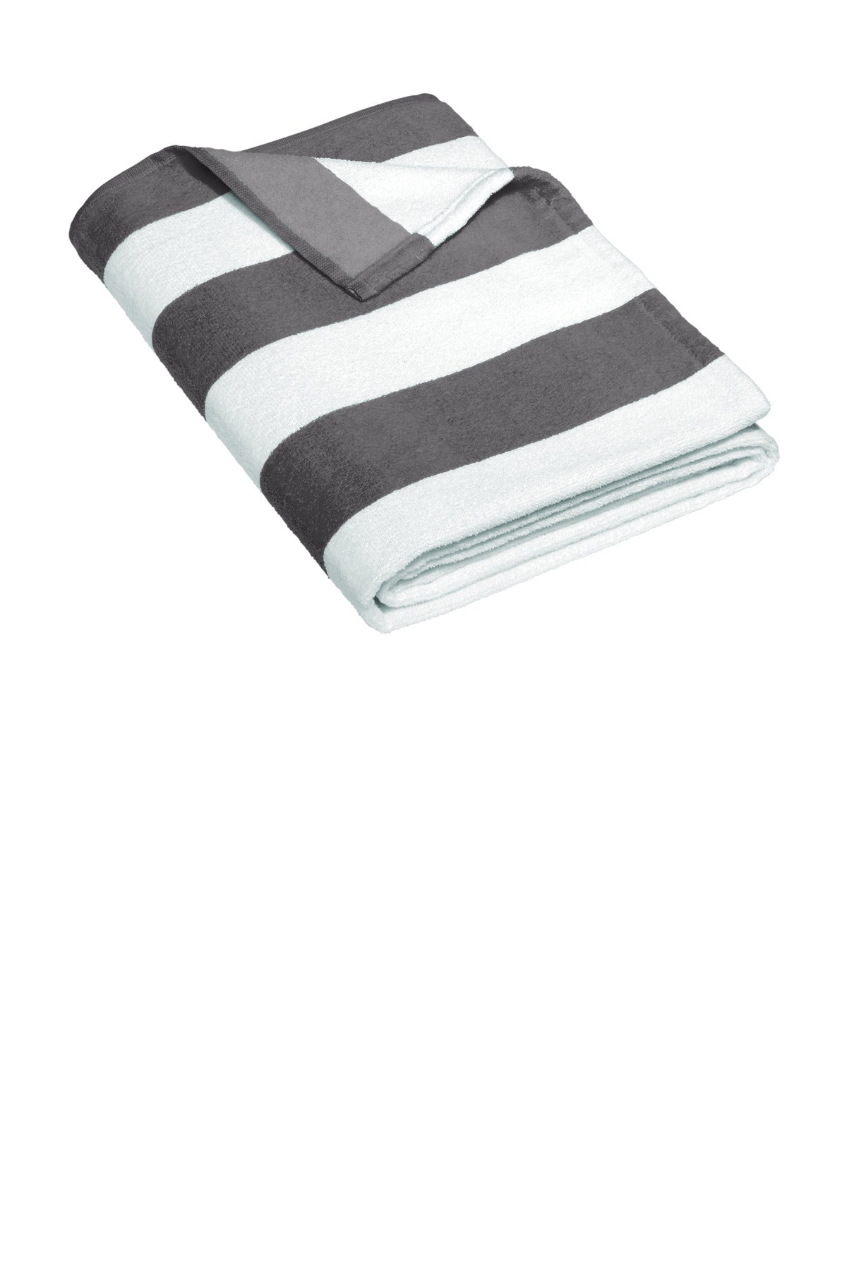Port Authority  Value Cabana Stripe Beach Towel PT45 in Graphite