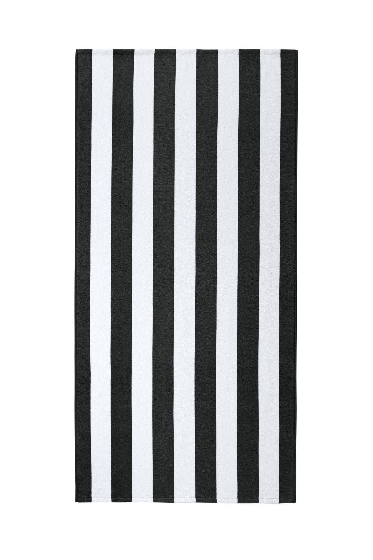 Port Authority  Value Cabana Stripe Beach Towel PT45 in Black