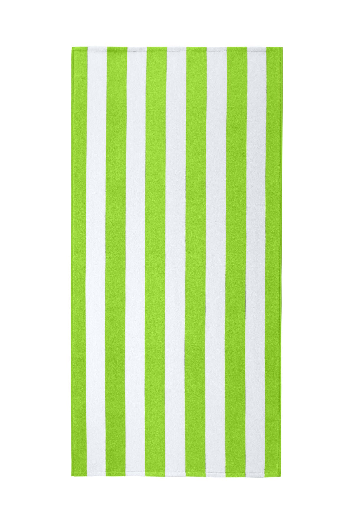 Port Authority  Value Cabana Stripe Beach Towel PT45 in Bright Lime
