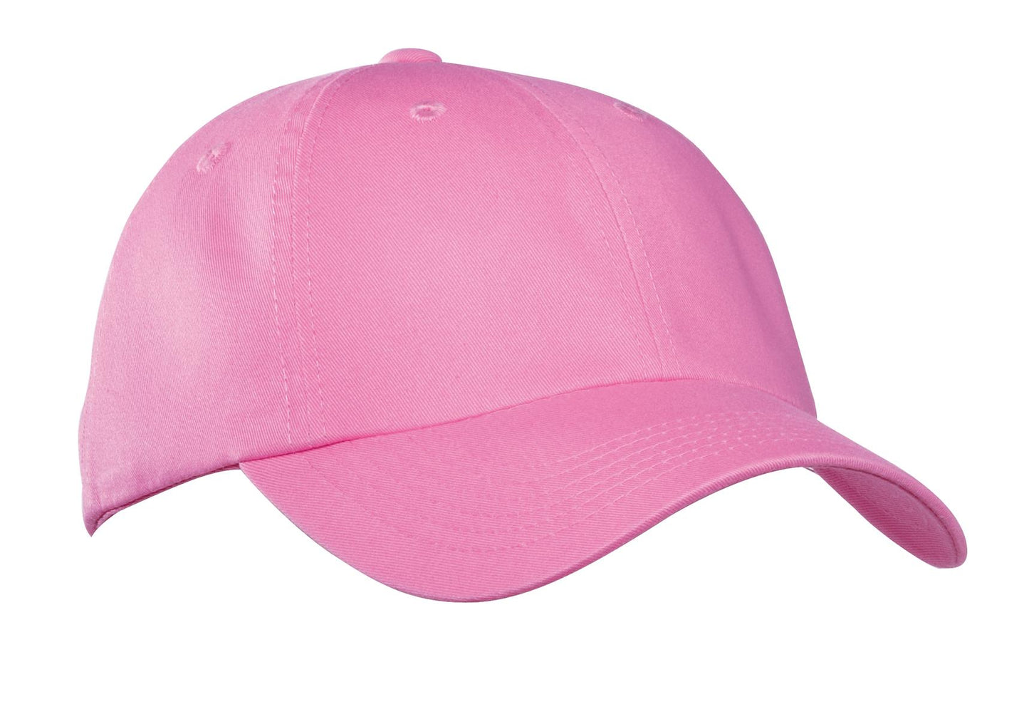 Port Authority Garment-Washed Cap.  PWU in Bright Pink