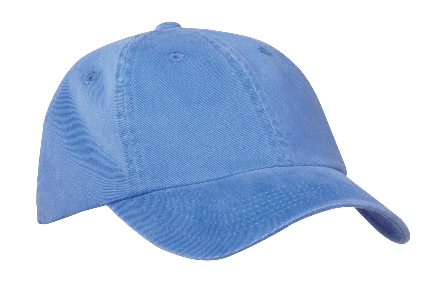 Port Authority Garment-Washed Cap.  PWU in Faded Blue
