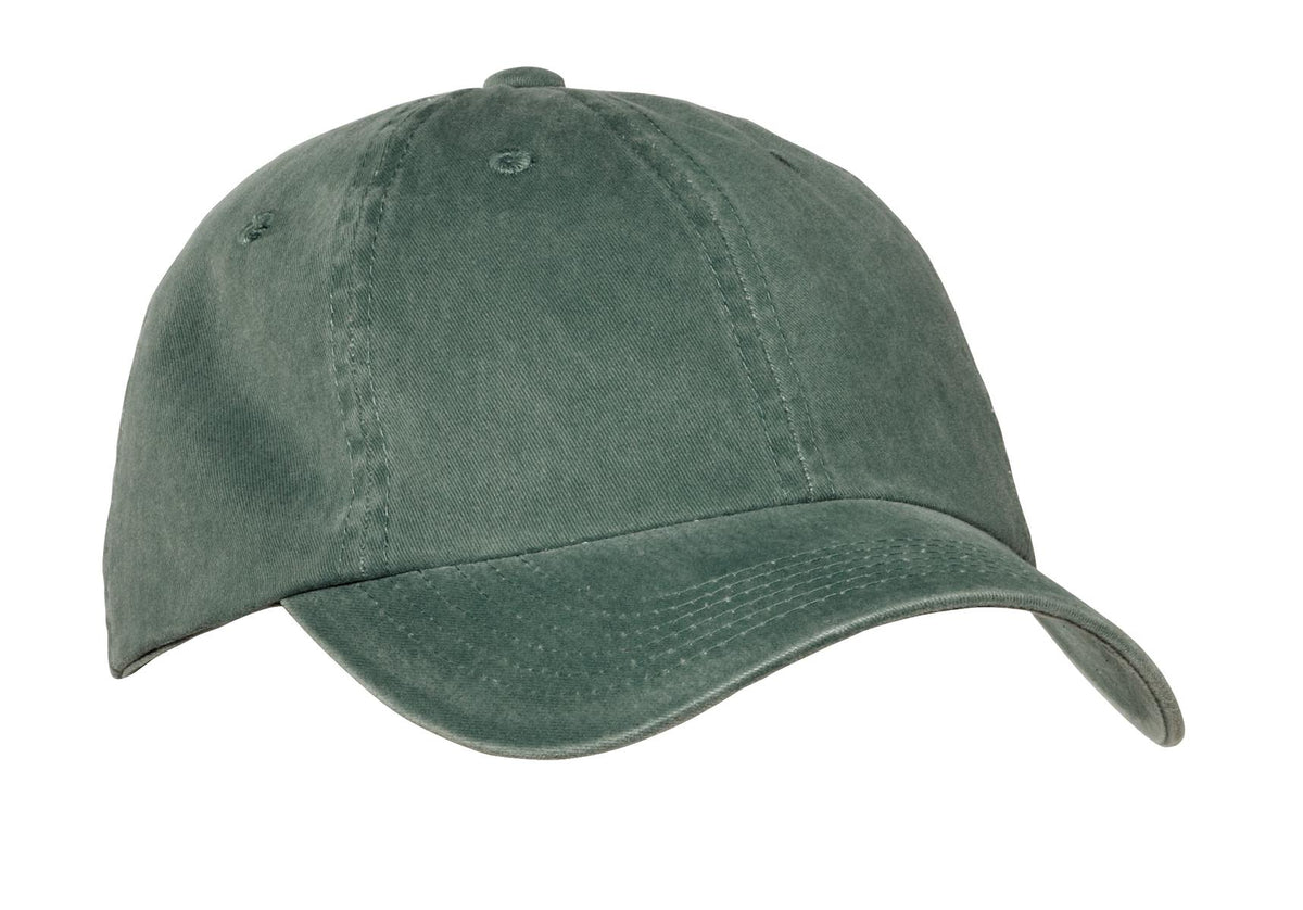 Port Authority Garment-Washed Cap.  PWU in Green