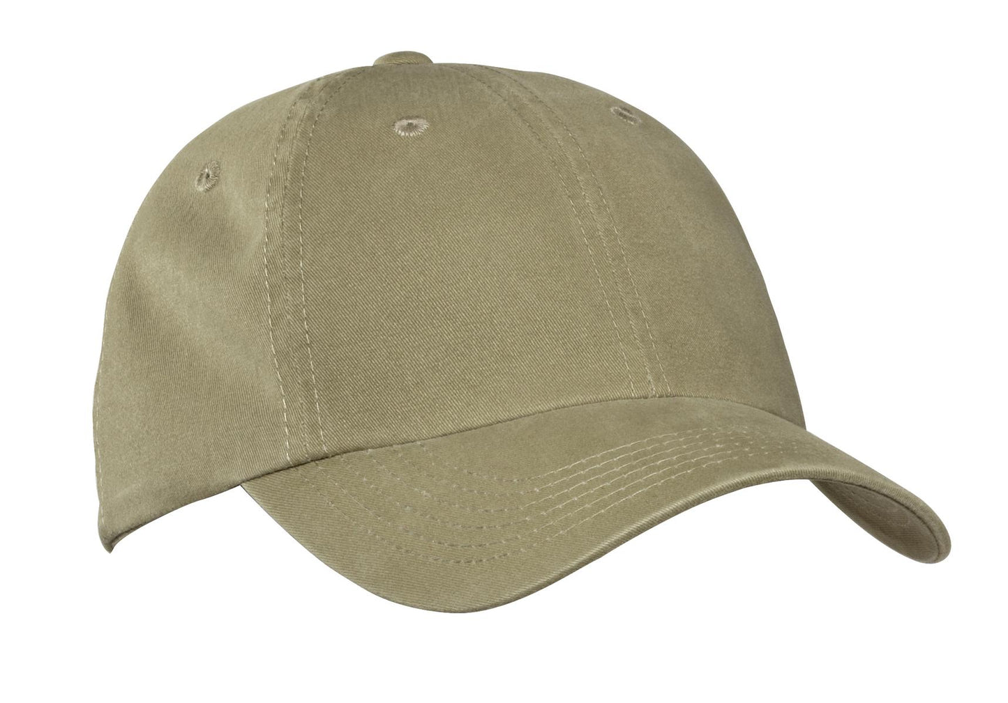 Port Authority Garment-Washed Cap.  PWU in Khaki