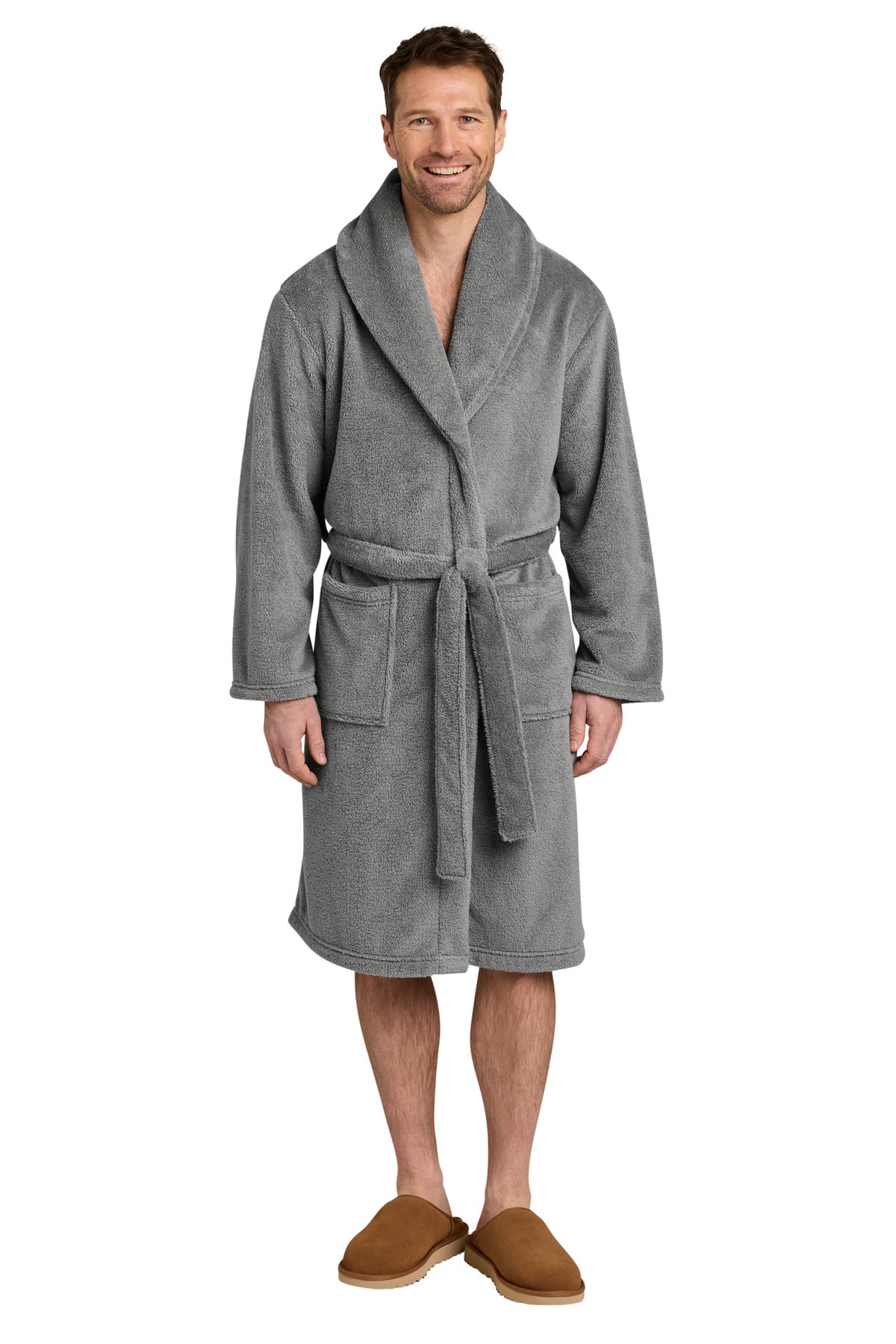 Port Authority Dream Plush Robe R104 in Frost Grey