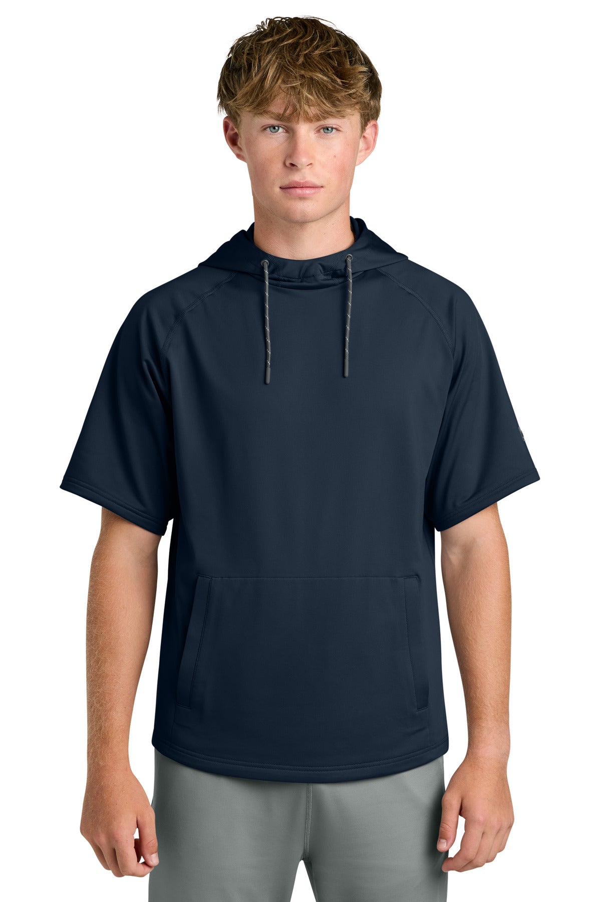 Richardson Charge Performance Fleece Short Sleeve Hoodie RA7200SSH in Navy