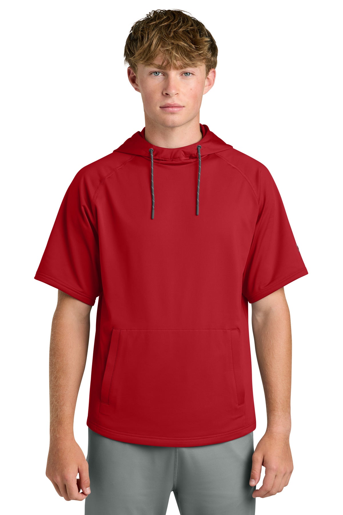 Richardson Charge Performance Fleece Short Sleeve Hoodie RA7200SSH in Red