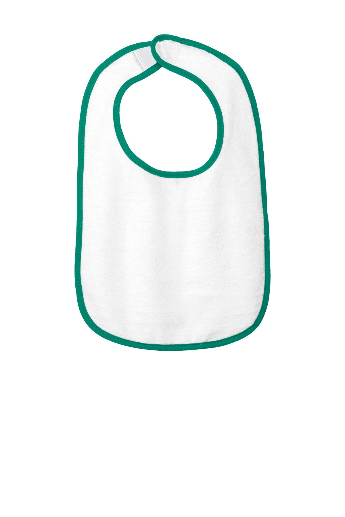 Rabbit Skins Infant Contrast Trim Terry Bib. RS1003 in Kelly