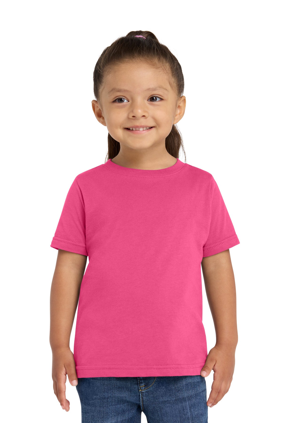 Rabbit Skins Toddler Fine Jersey Tee. RS3321 in Hot Pink