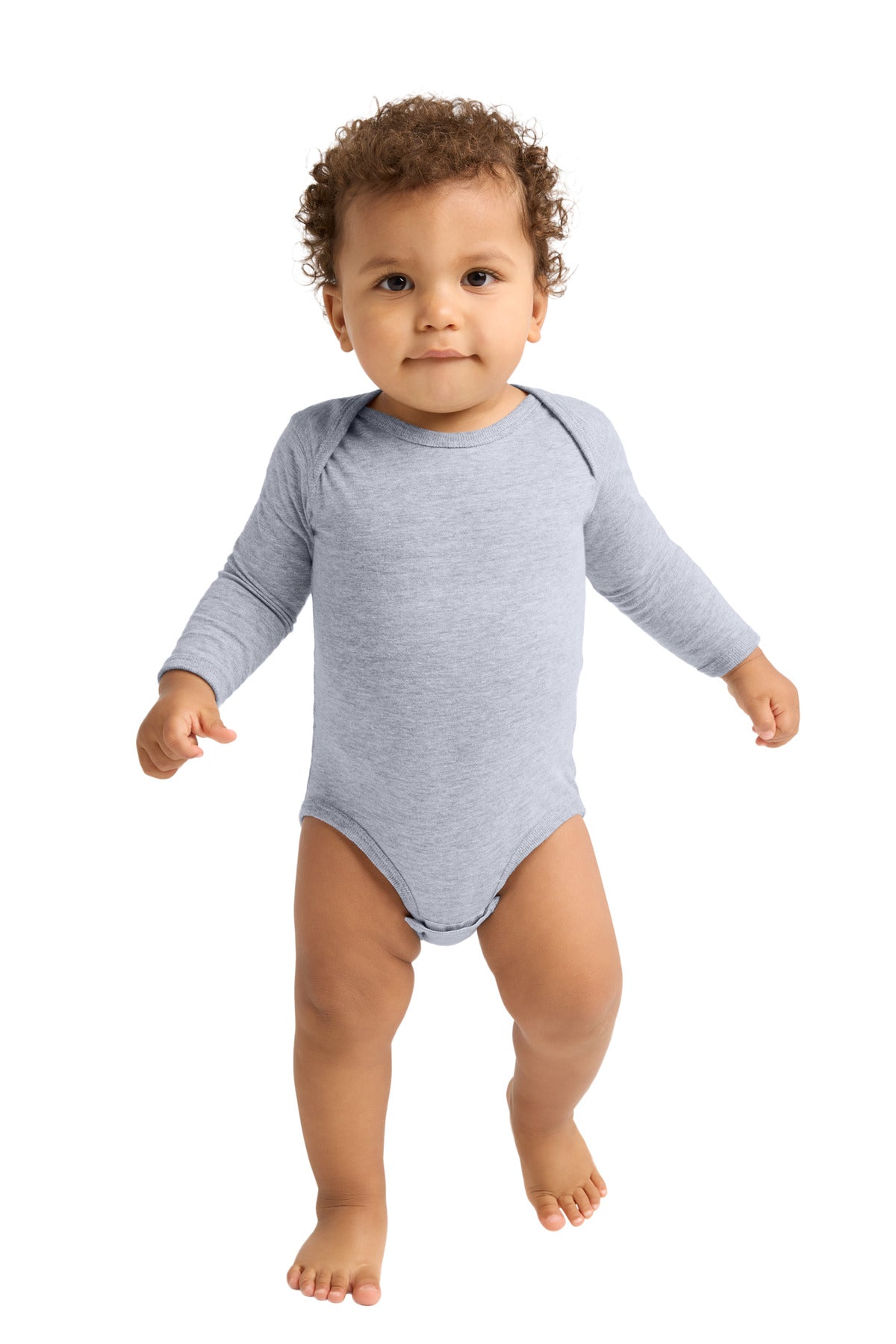 Rabbit Skins Infant Long Sleeve Jersey Bodysuit RS4421 in Heather