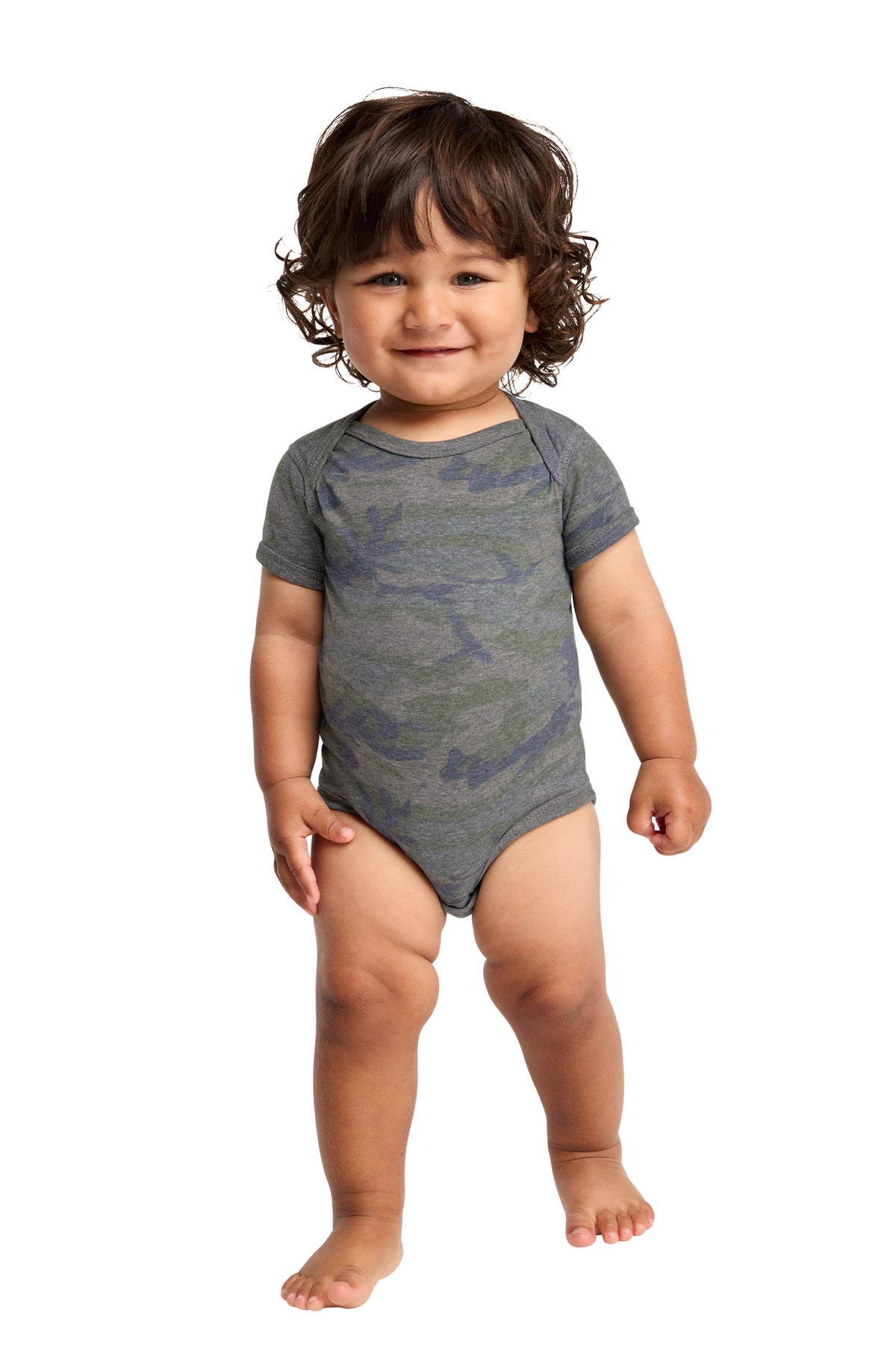 Rabbit Skins Infant Vintage Fine Jersey Bodysuit . RS4424 in Vintage Camo