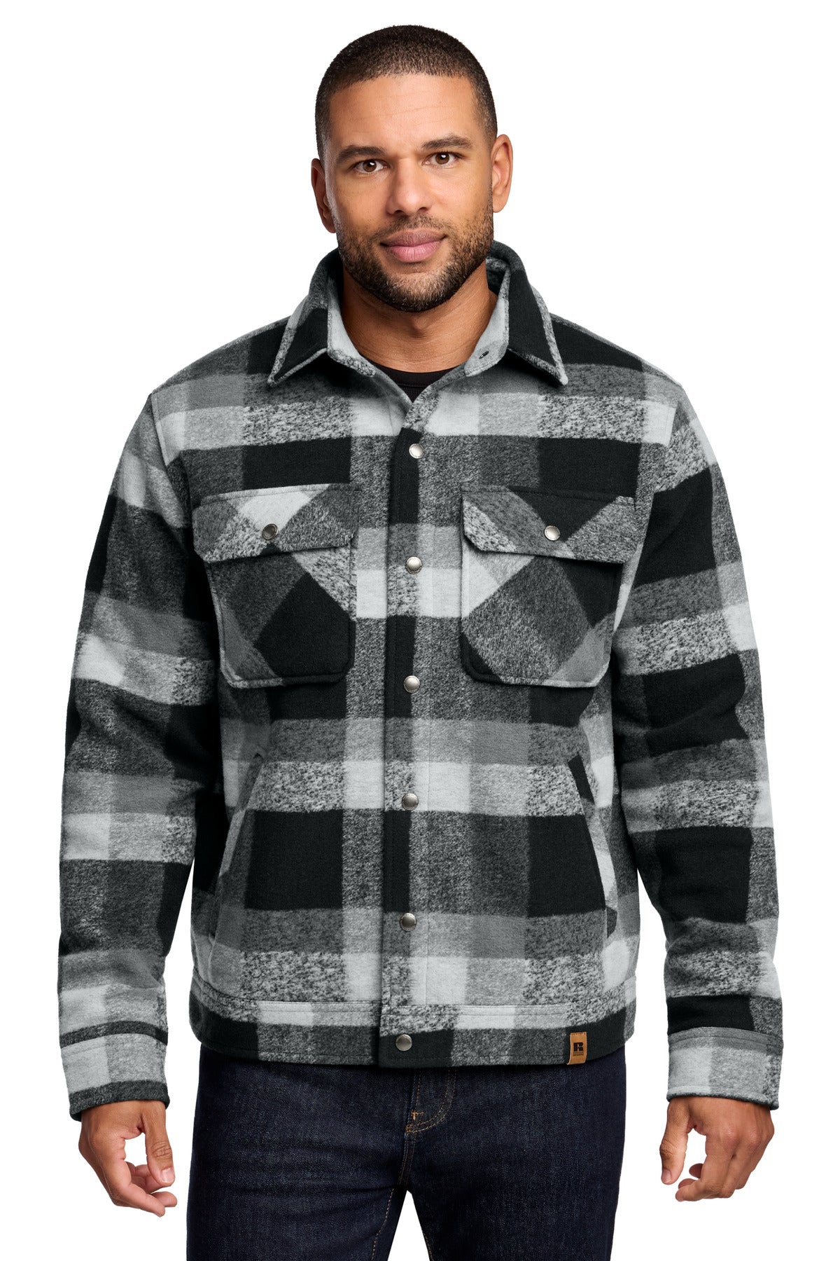 Russell Outdoors Basin Jacket RU550 in Deep Black Plaid