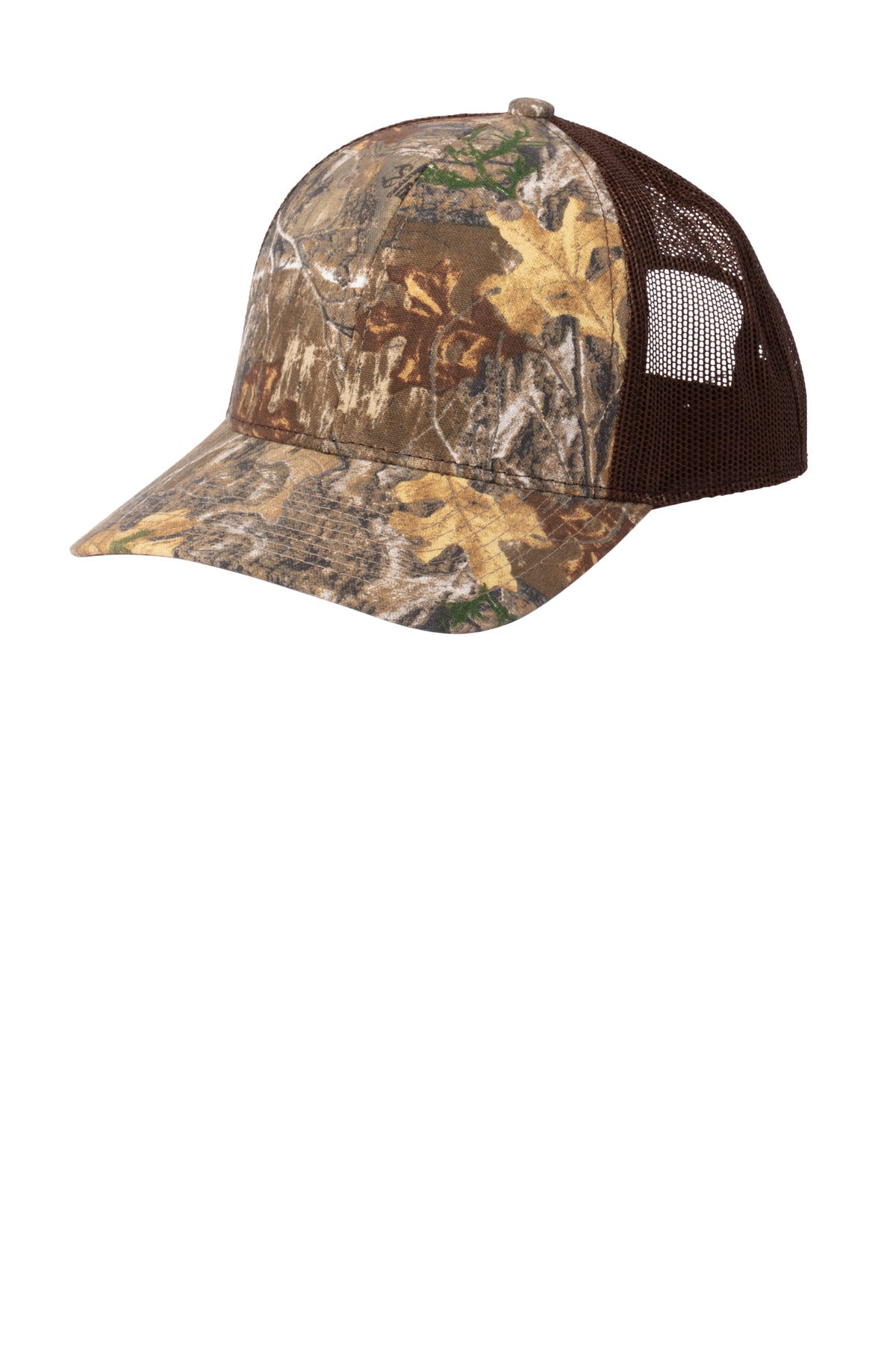Russell Outdoors Camo Snapback Trucker Cap RU900 in Realtree Edge/ Brown