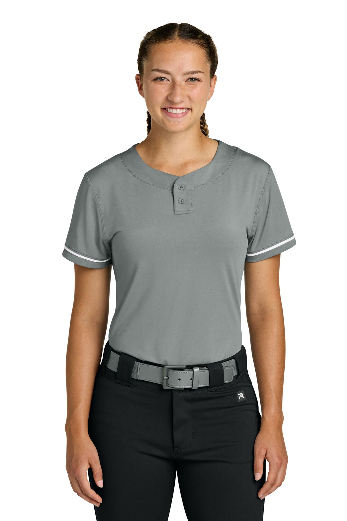Richardson Women's Select 2-Button Softball Jersey RW7220 in Grey