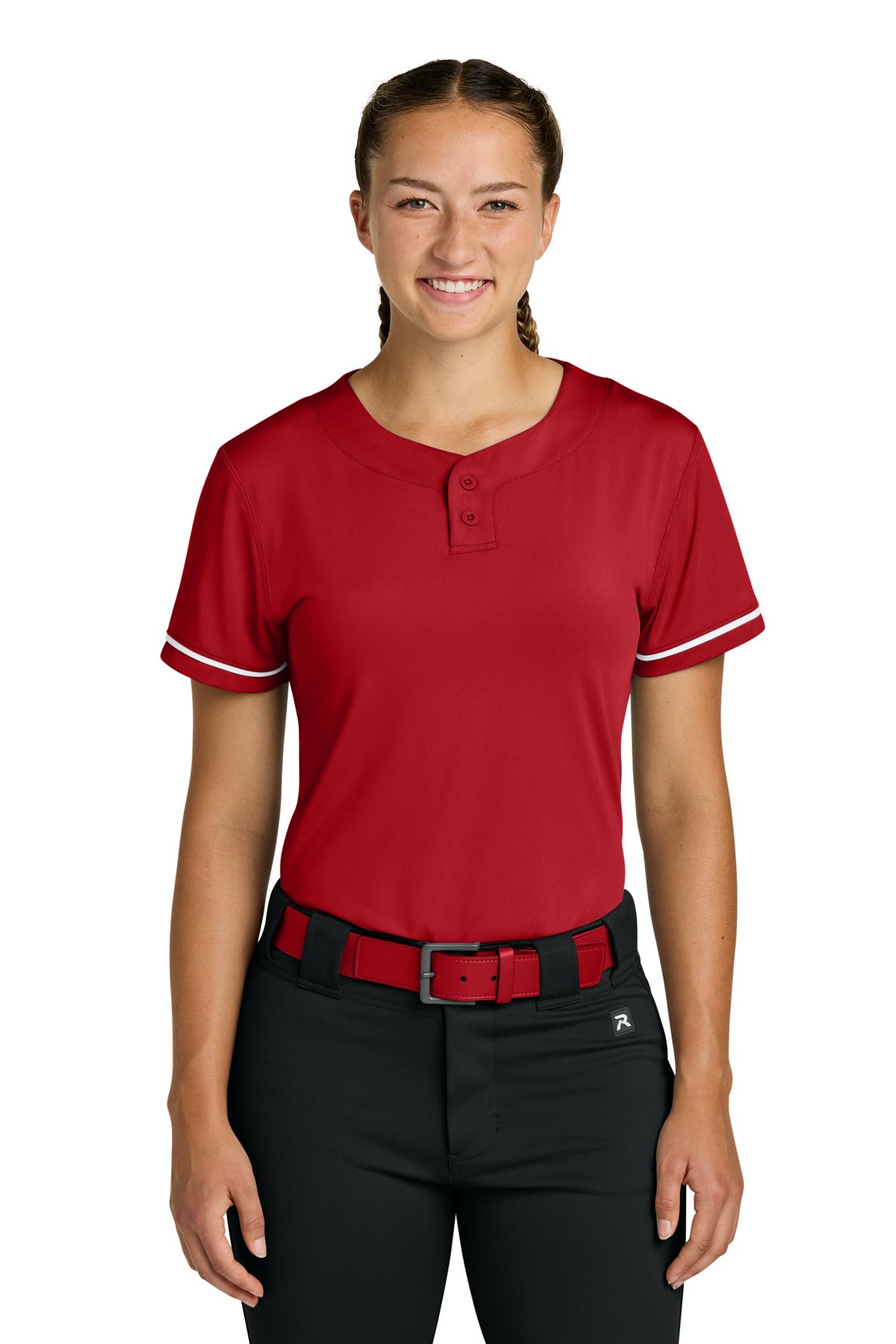 Richardson Women's Select 2-Button Softball Jersey RW7220 in Red