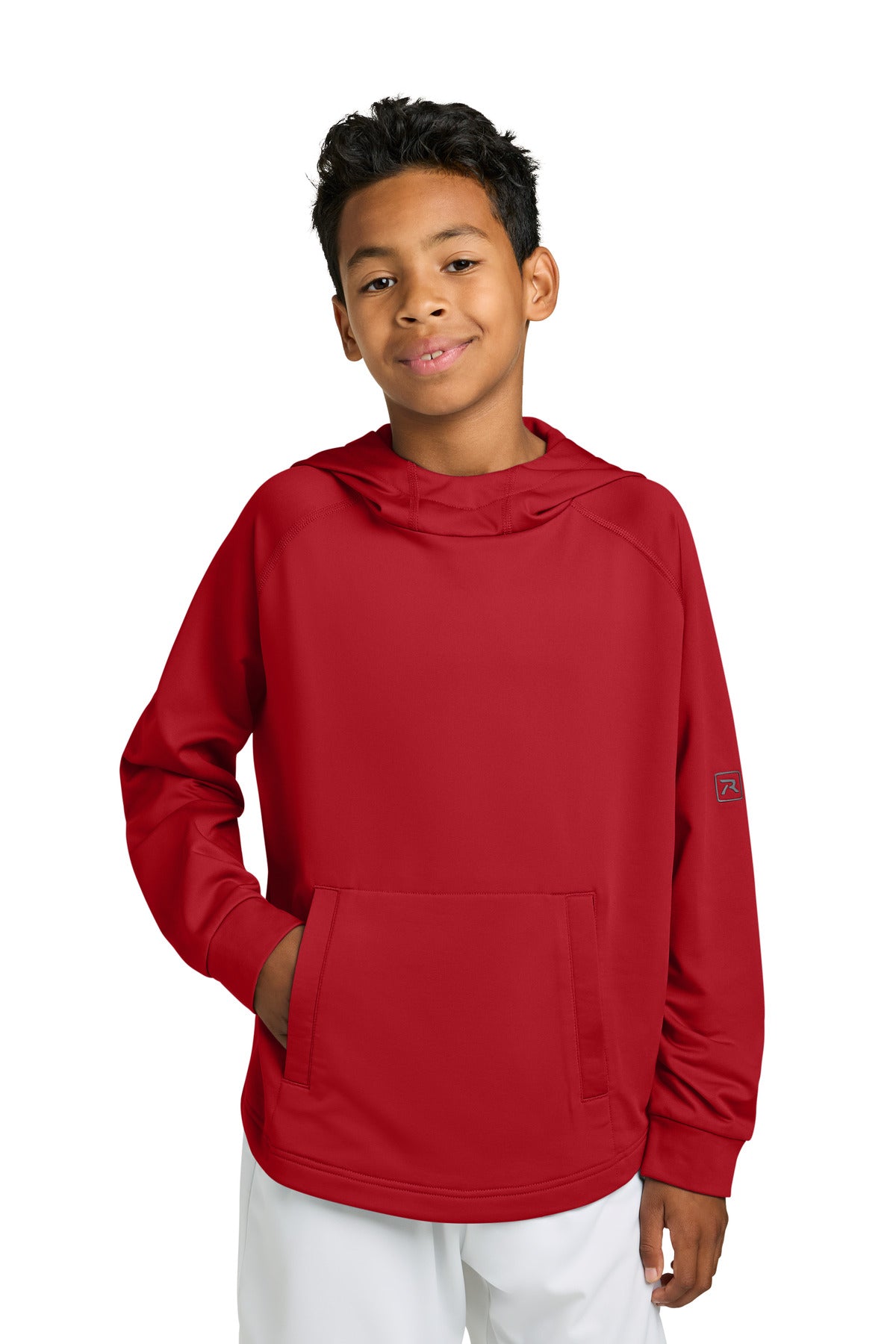 Richardson Youth Charge Performance Fleece Long Sleeve Hoodie RY7200LSH in Red
