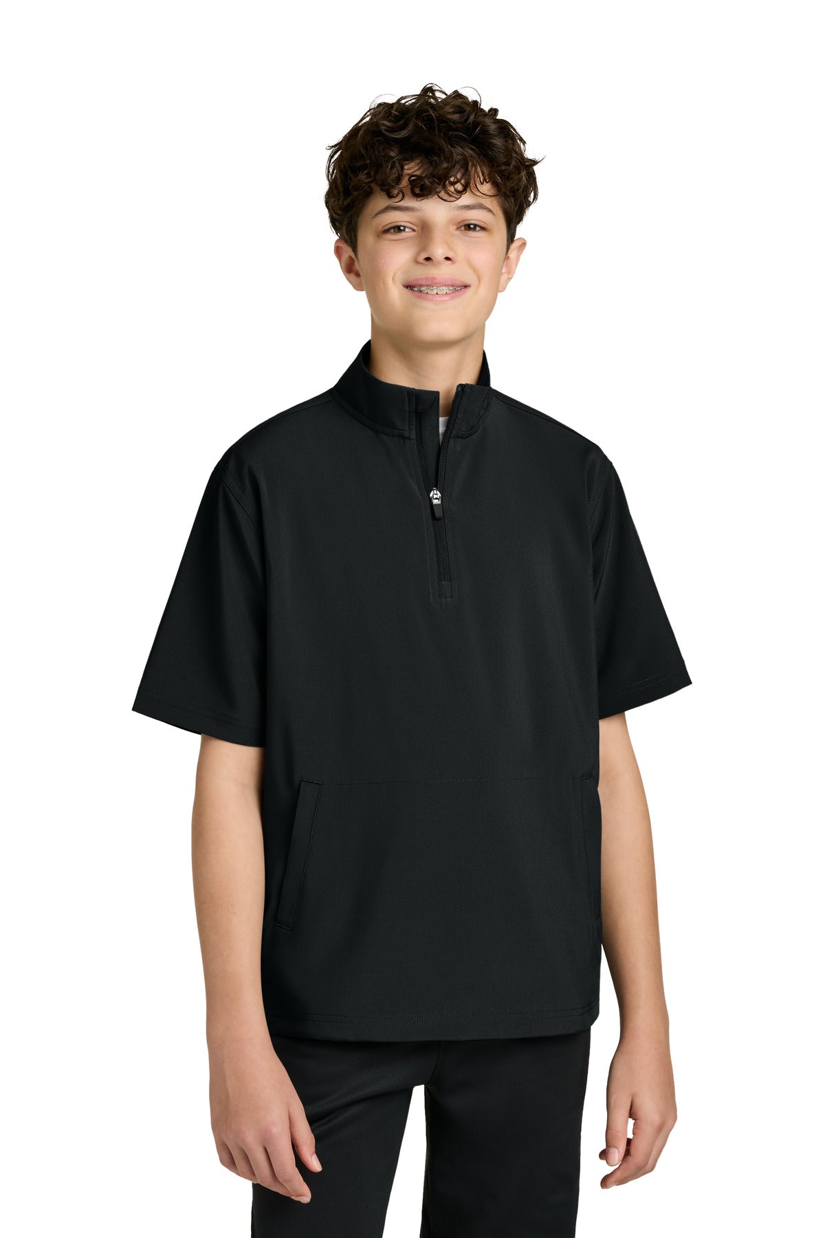 Richardson Youth Barrage Wind Shirt RY7400SSQ in Black