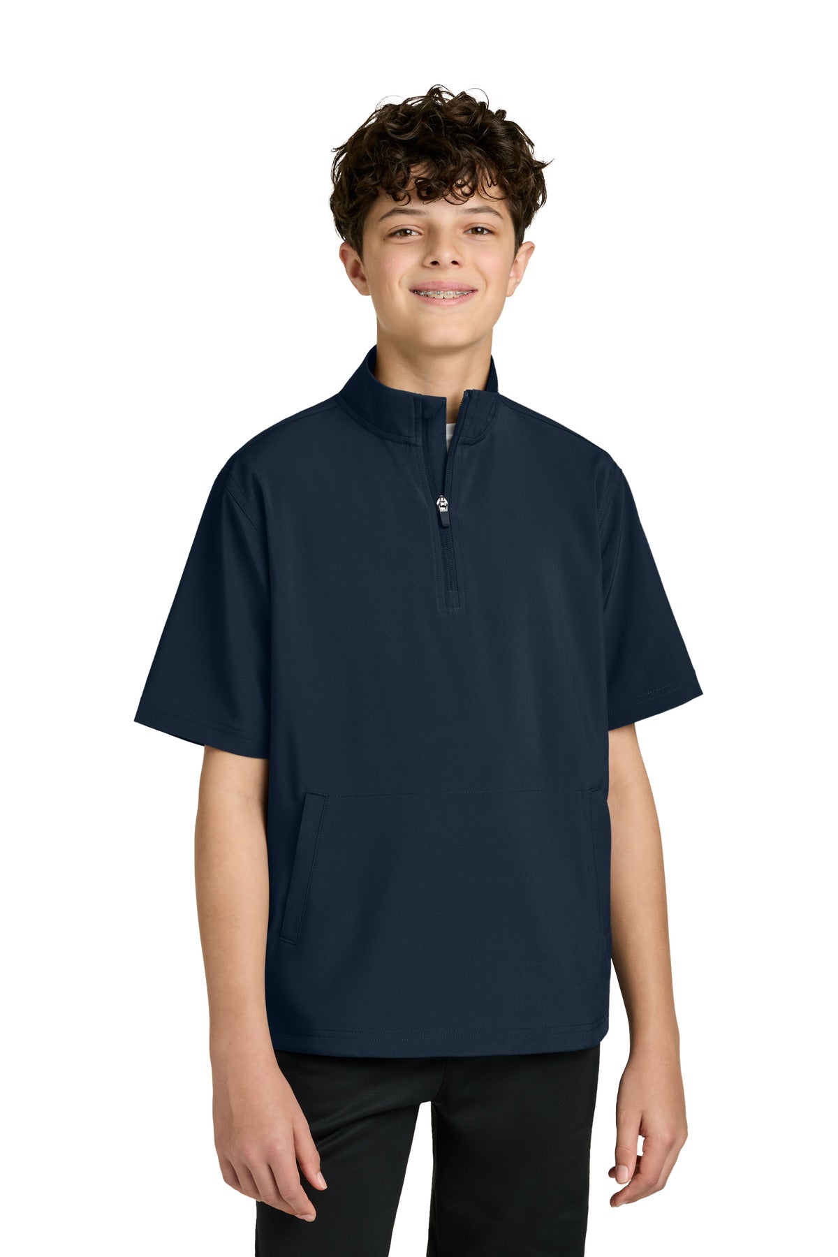 Richardson Youth Barrage Wind Shirt RY7400SSQ in Navy