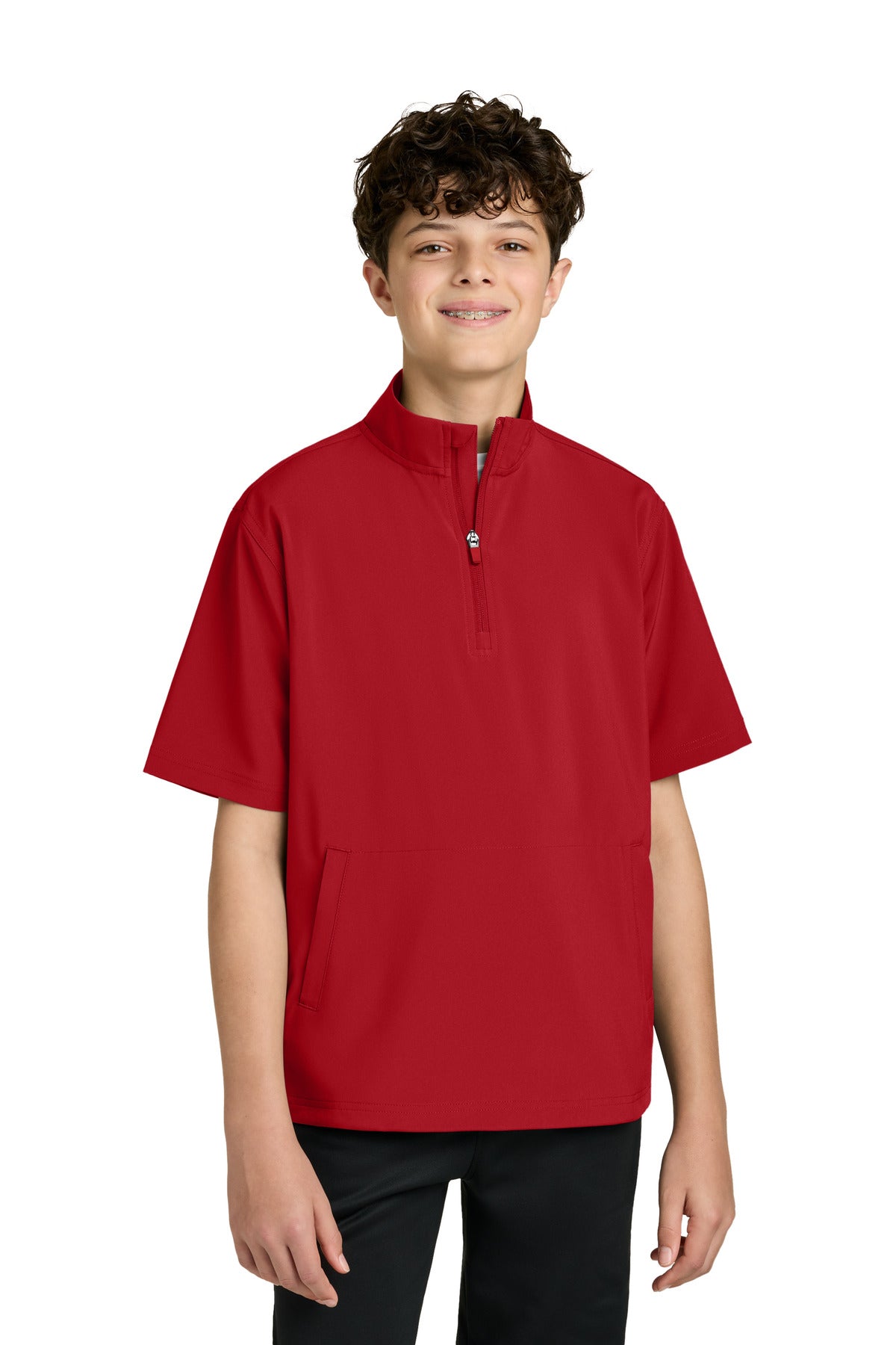 Richardson Youth Barrage Wind Shirt RY7400SSQ in Red