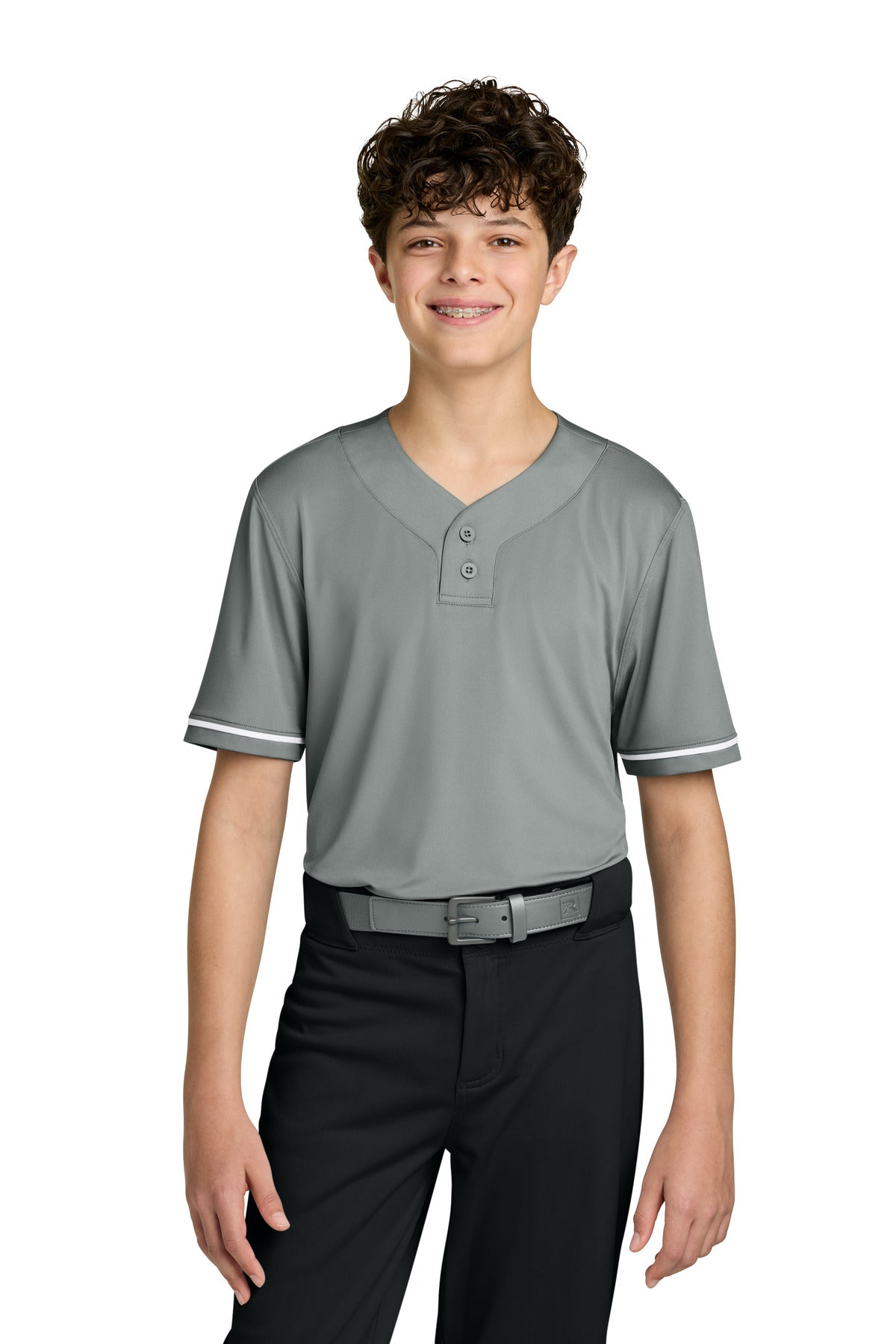 Richardson Youth Select 2-Button Baseball Jersey RY7910 in Grey