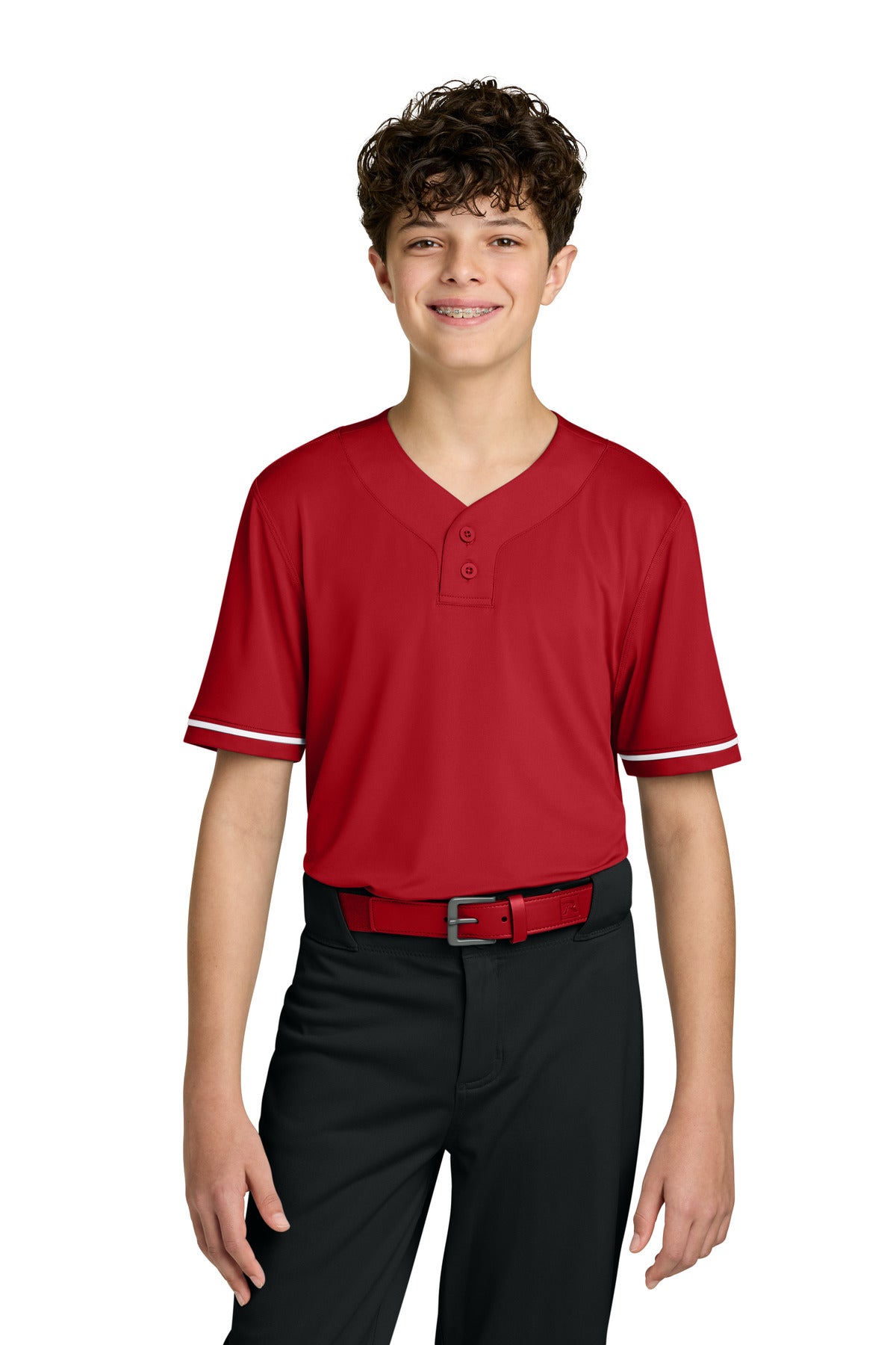 Richardson Youth Select 2-Button Baseball Jersey RY7910 in Red