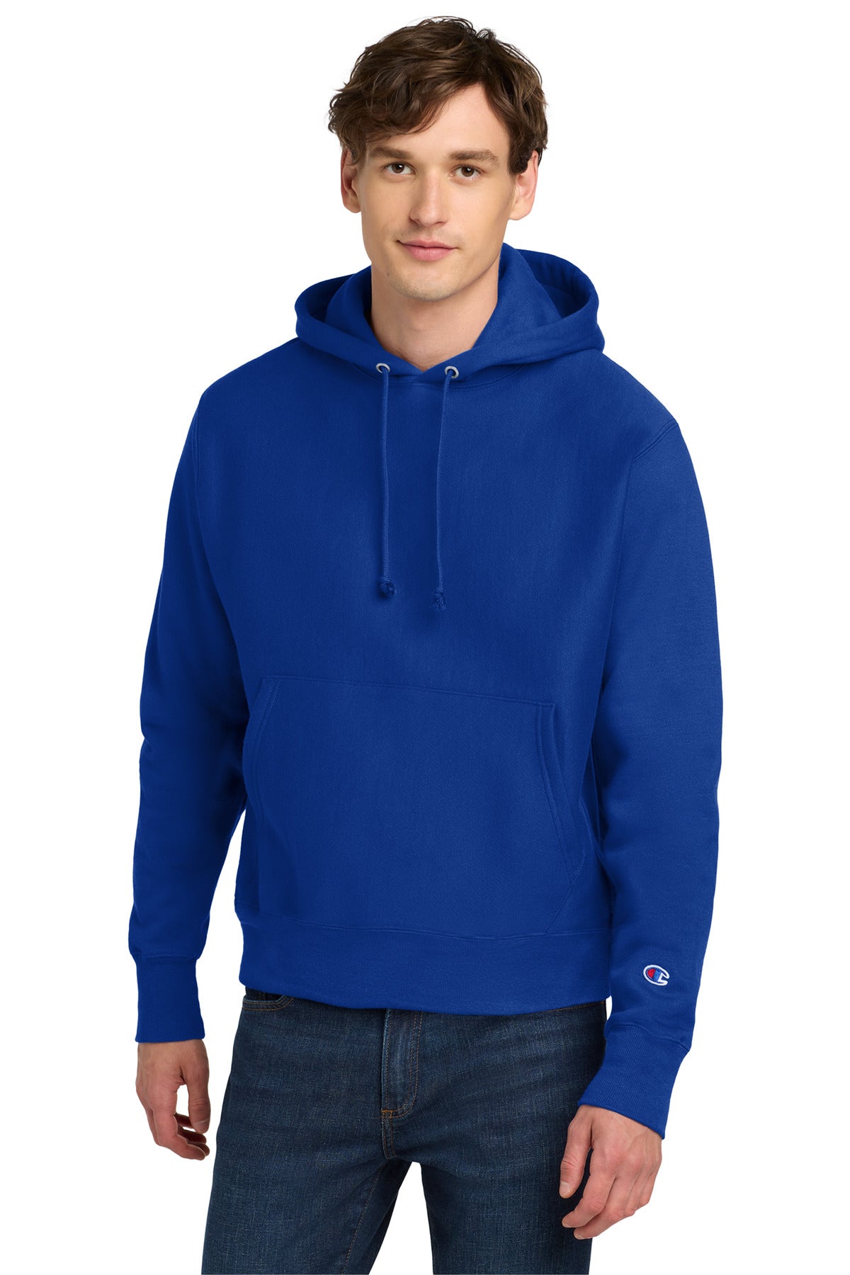Champion   Reverse Weave   Hooded Sweatshirt S101 in Athletic Royal