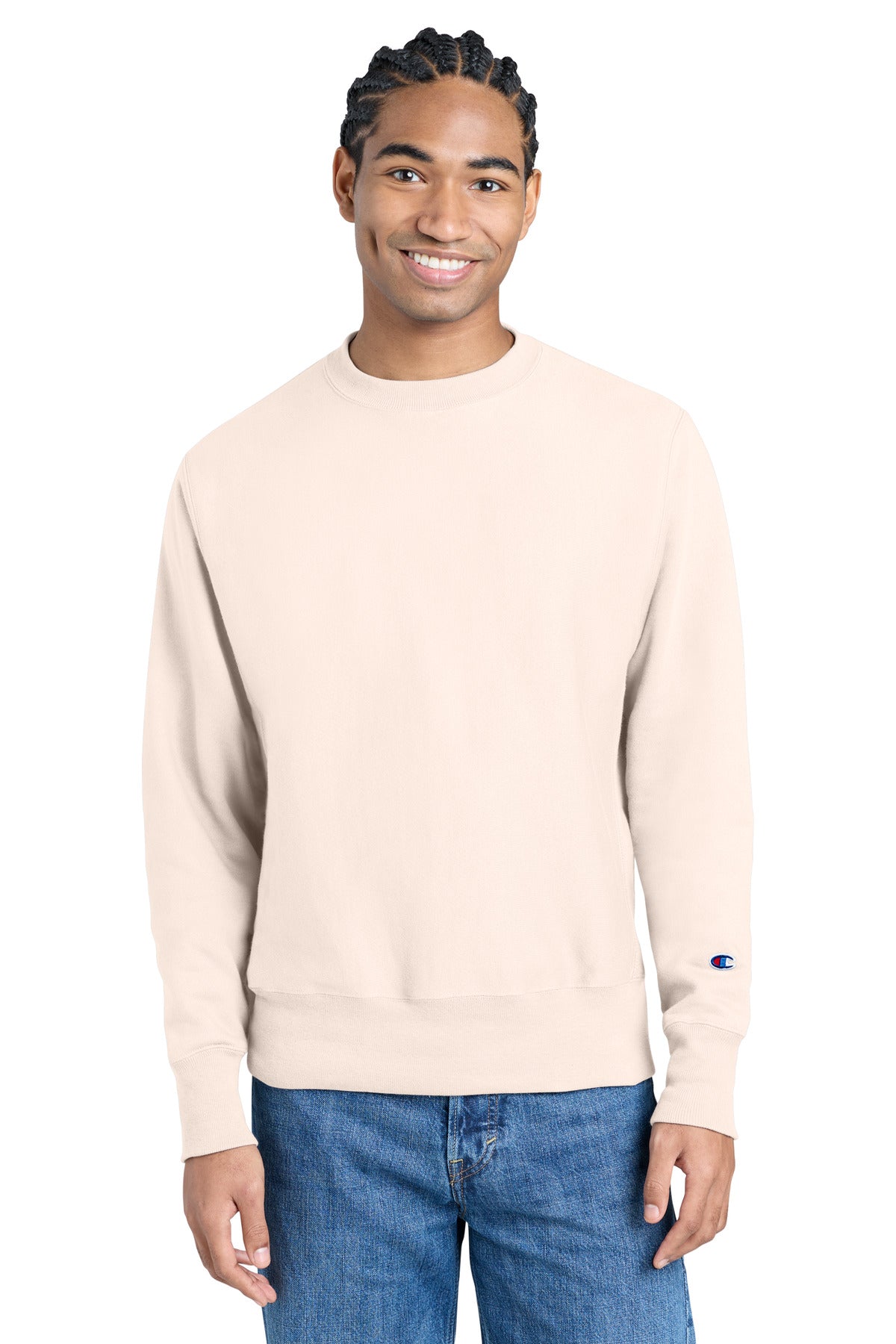 Champion   Reverse Weave   Crewneck Sweatshirt S149 in Body Blush
