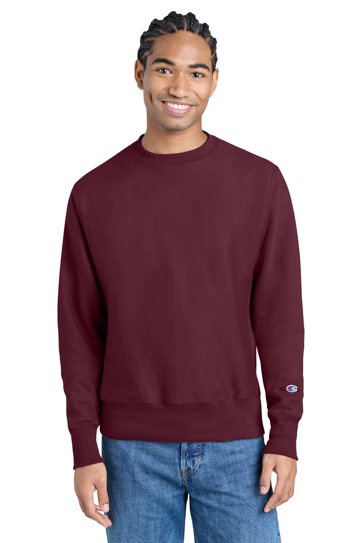 Champion   Reverse Weave   Crewneck Sweatshirt S149 in Cardinal