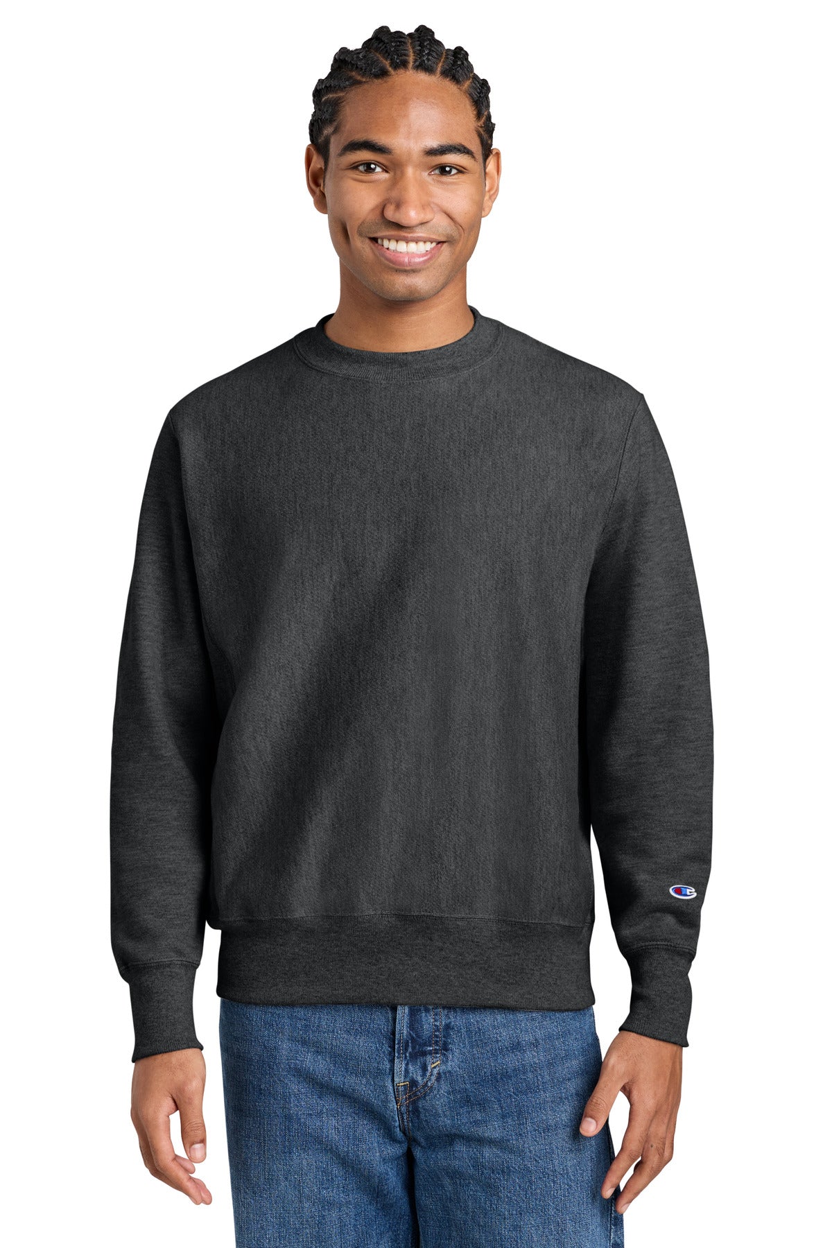 Champion   Reverse Weave   Crewneck Sweatshirt S149 in Charcoal Heather